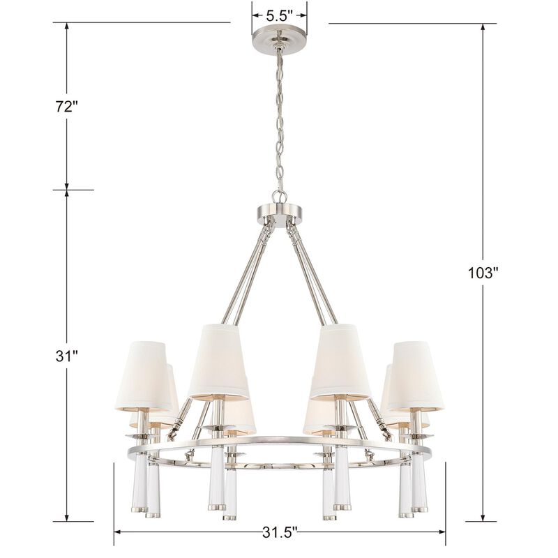 Baxter 32 Inch Chandelier by Crystorama