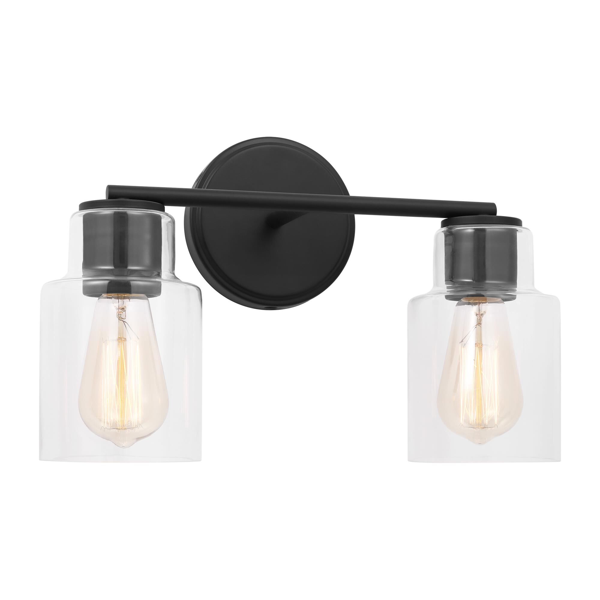 Shown in Midnight Black finish and Clear glass