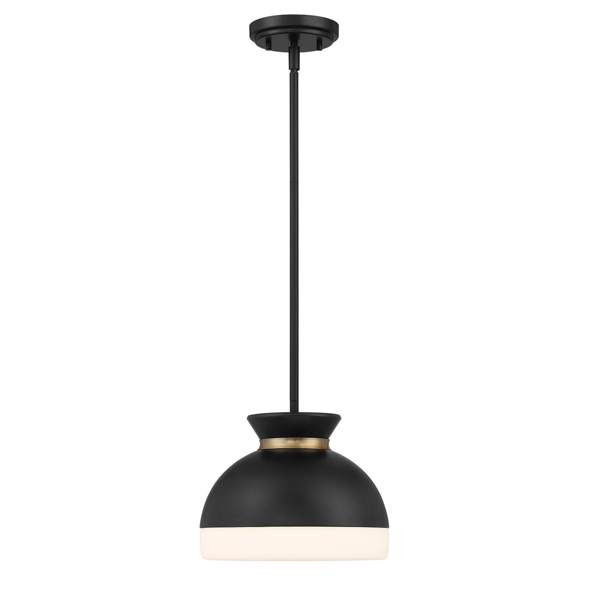Shown in Matte Black and Vibrant Gold finish and White glass