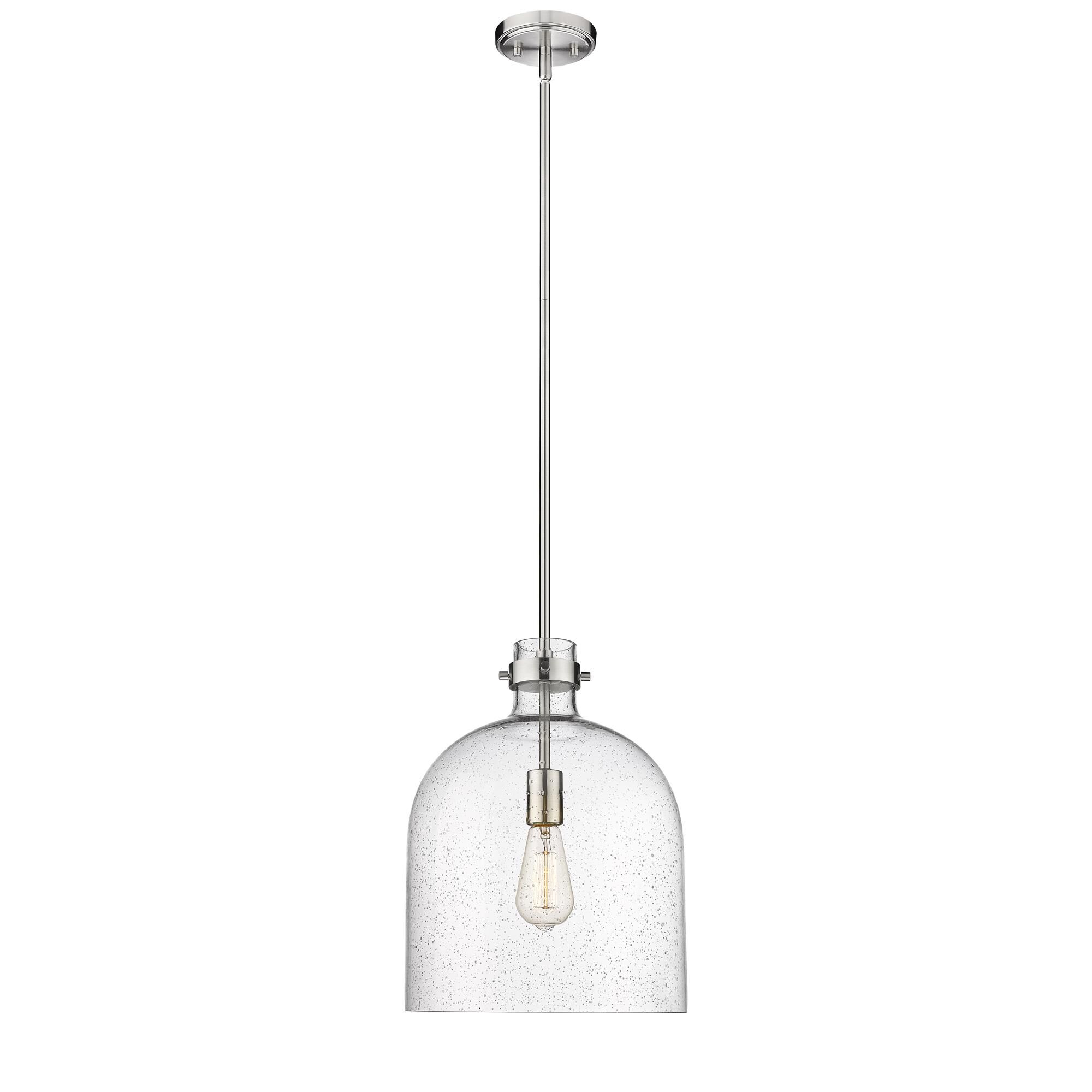 Shown in Brushed Nickel finish and Aluminum glass and Aluminum shade