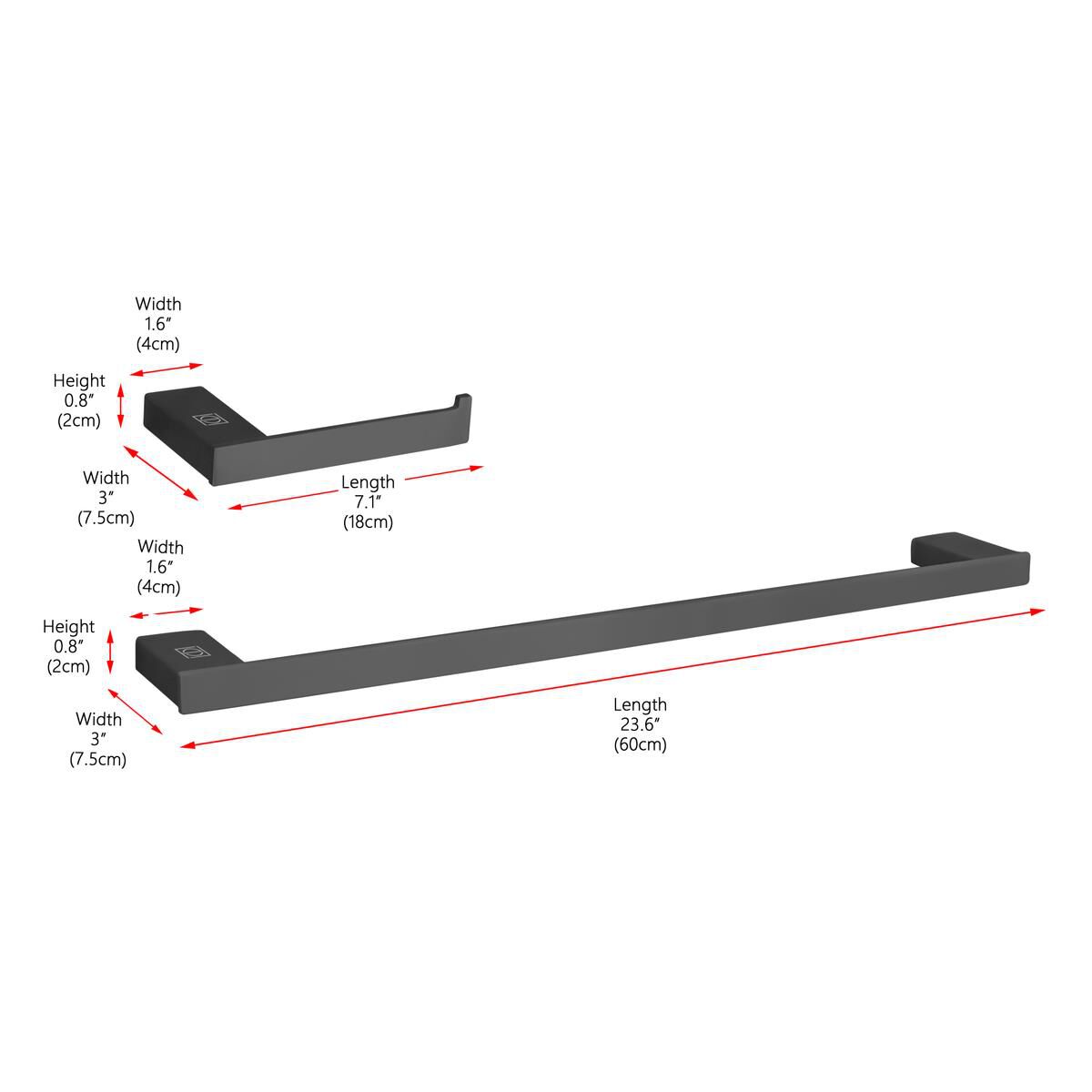 Sofia 2 Piece Towel Bar Set by Elegant Decor