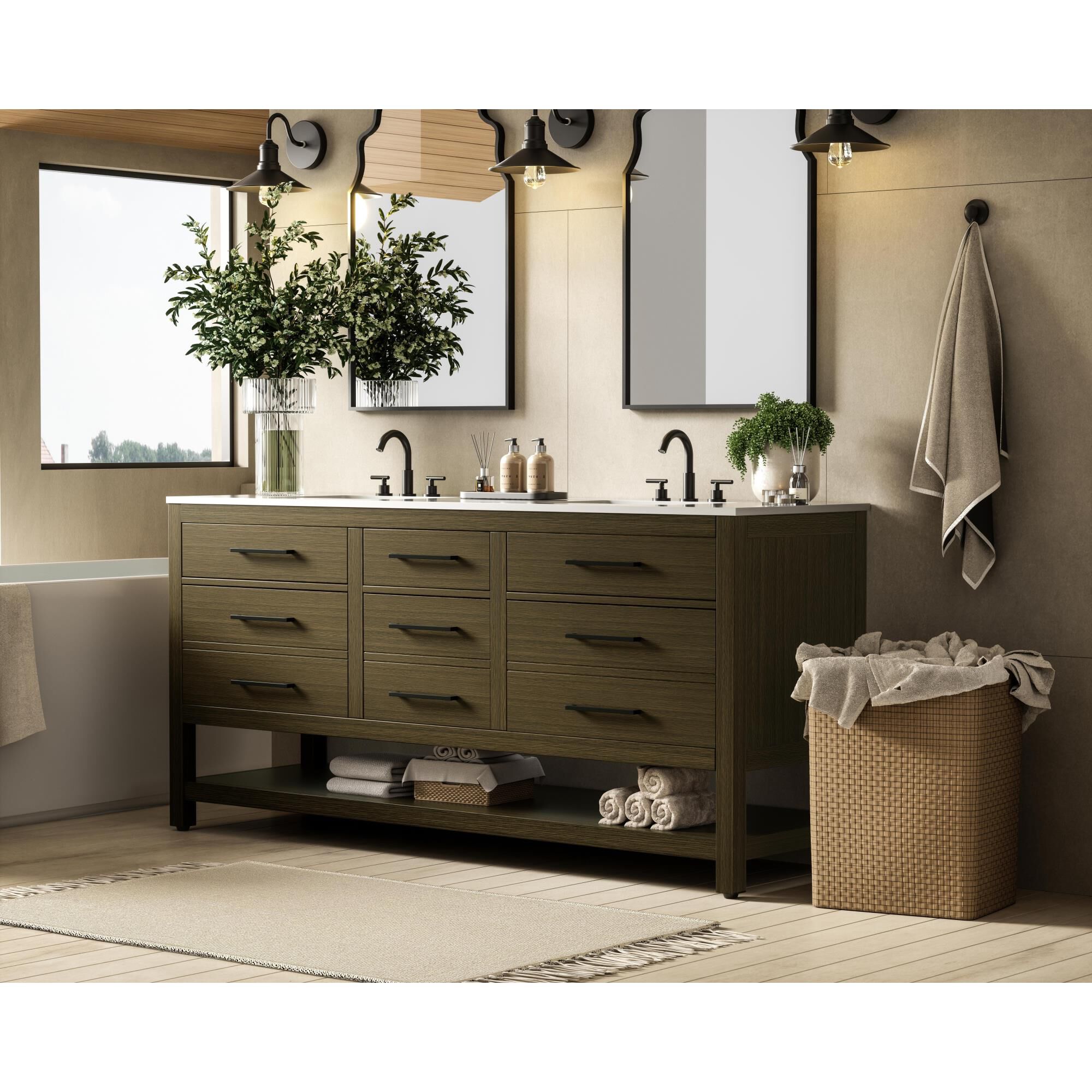 Karson 72 Inch Bath Vanity by Elegant Dcor
