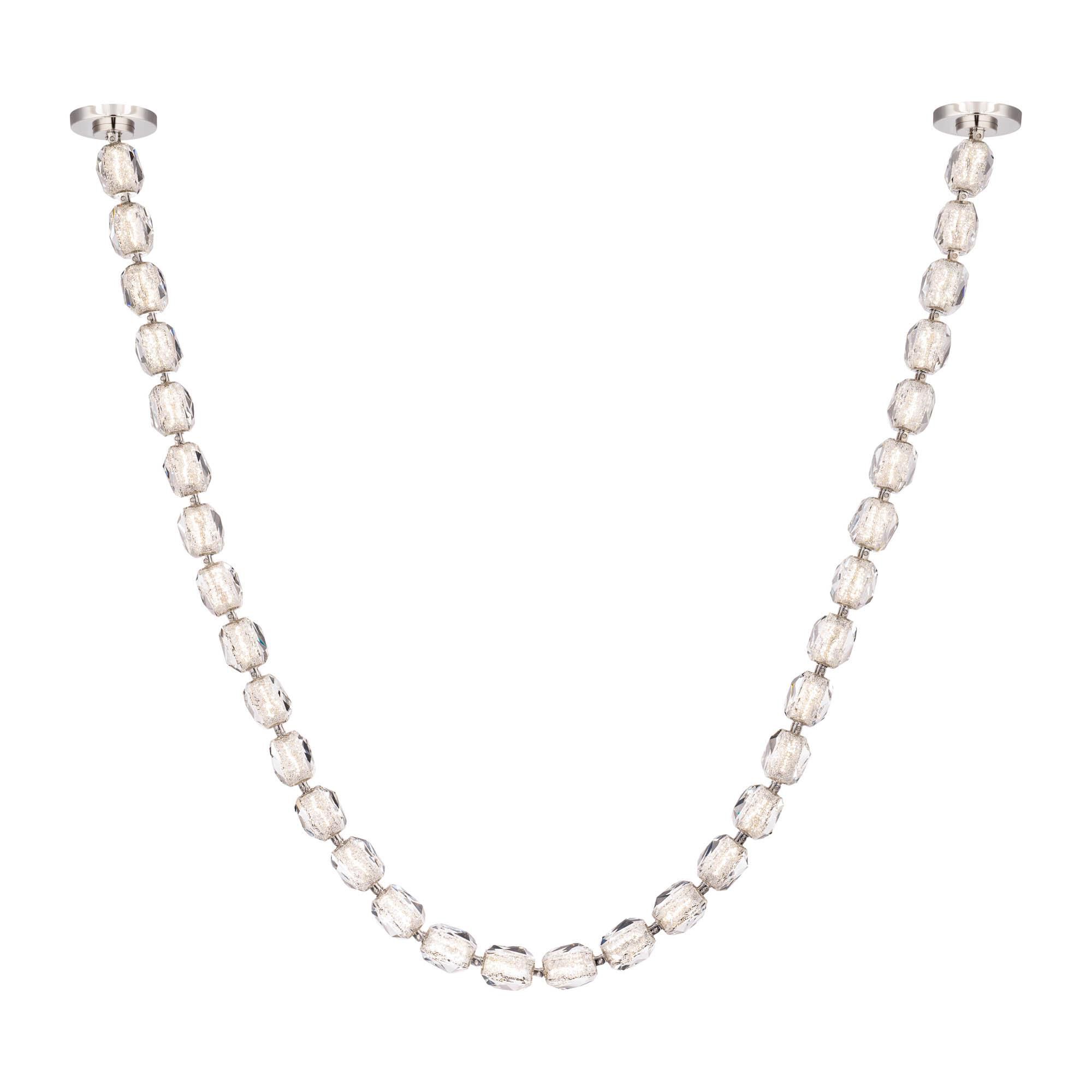 Shown in Polished Nickel finish and Radiance crystal and Crystal glass