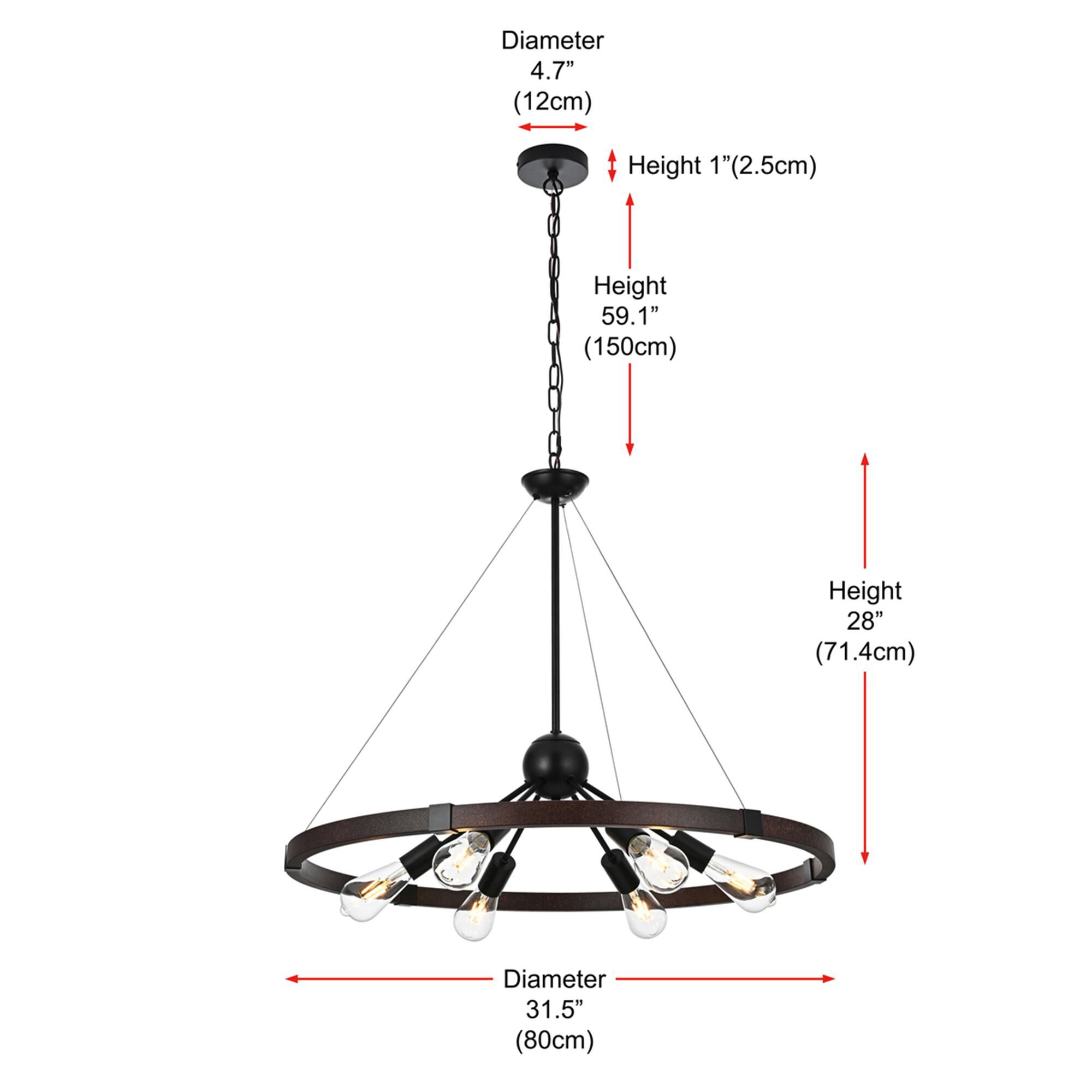 Thora 32 Inch Chandelier by Elegant Lighting