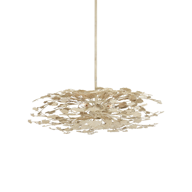 Maidenhair 40 Inch 5 Light Semi Flush Mount by Currey & Company