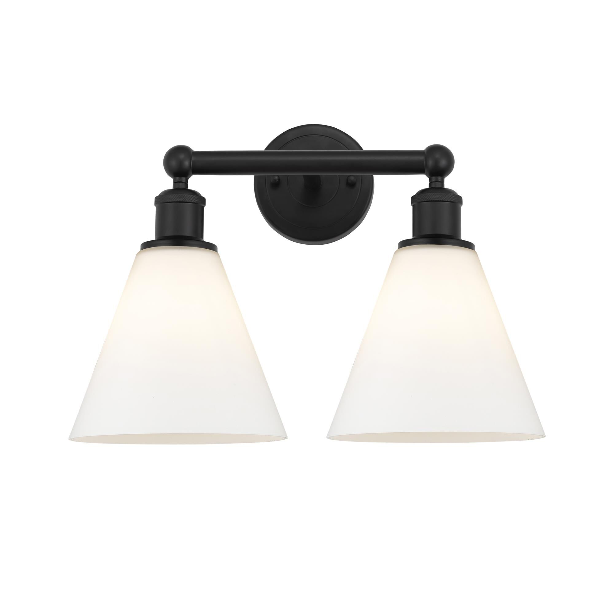 Shown in Matte Black finish and Matte White glass