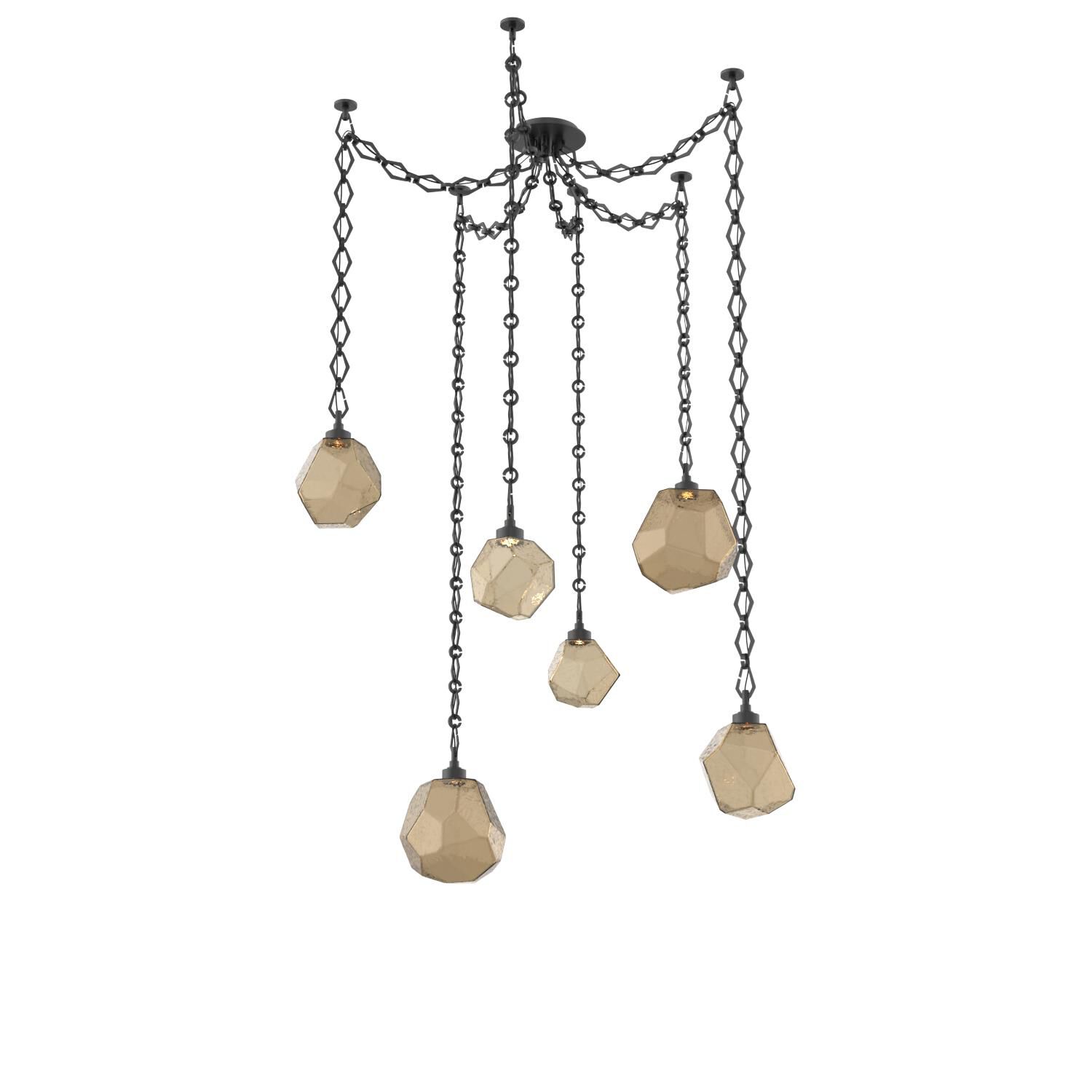 Levi Wilson Gem 17 Inch Multi Pendant Light by Hammerton Studio