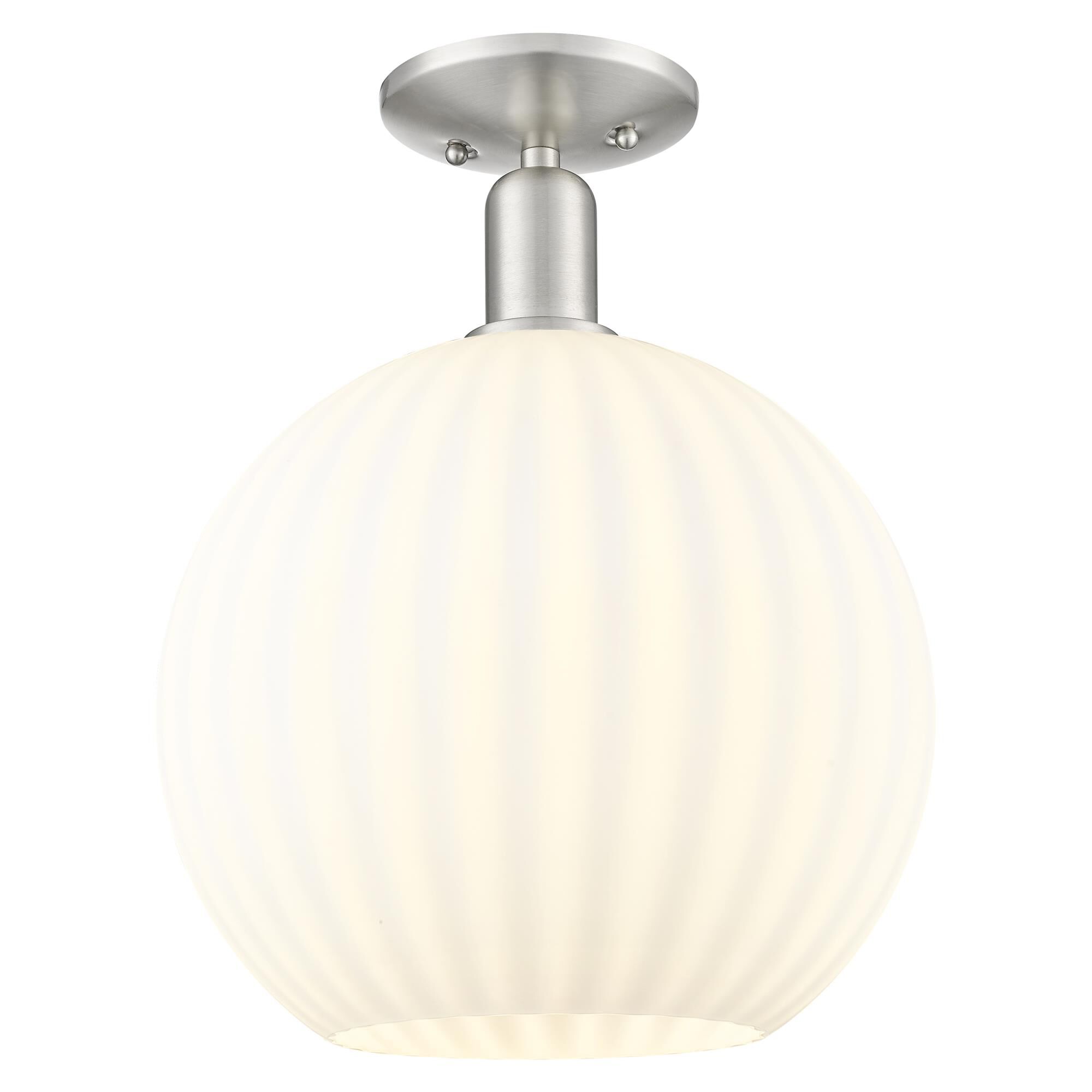 Bruno Marashlian White Venetian 12 Inch Semi Flush Mount by Innovations Lighting