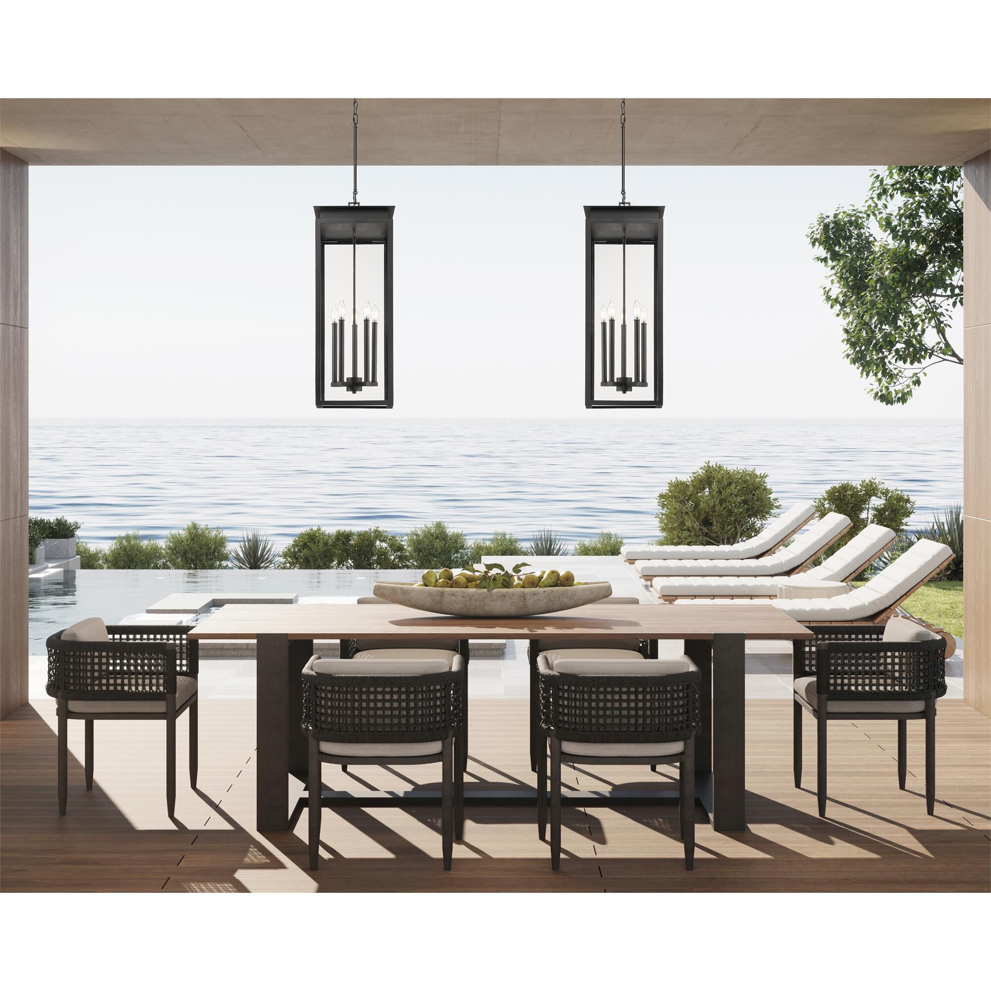 Shown in Black finish and Clear glass and Clear shade