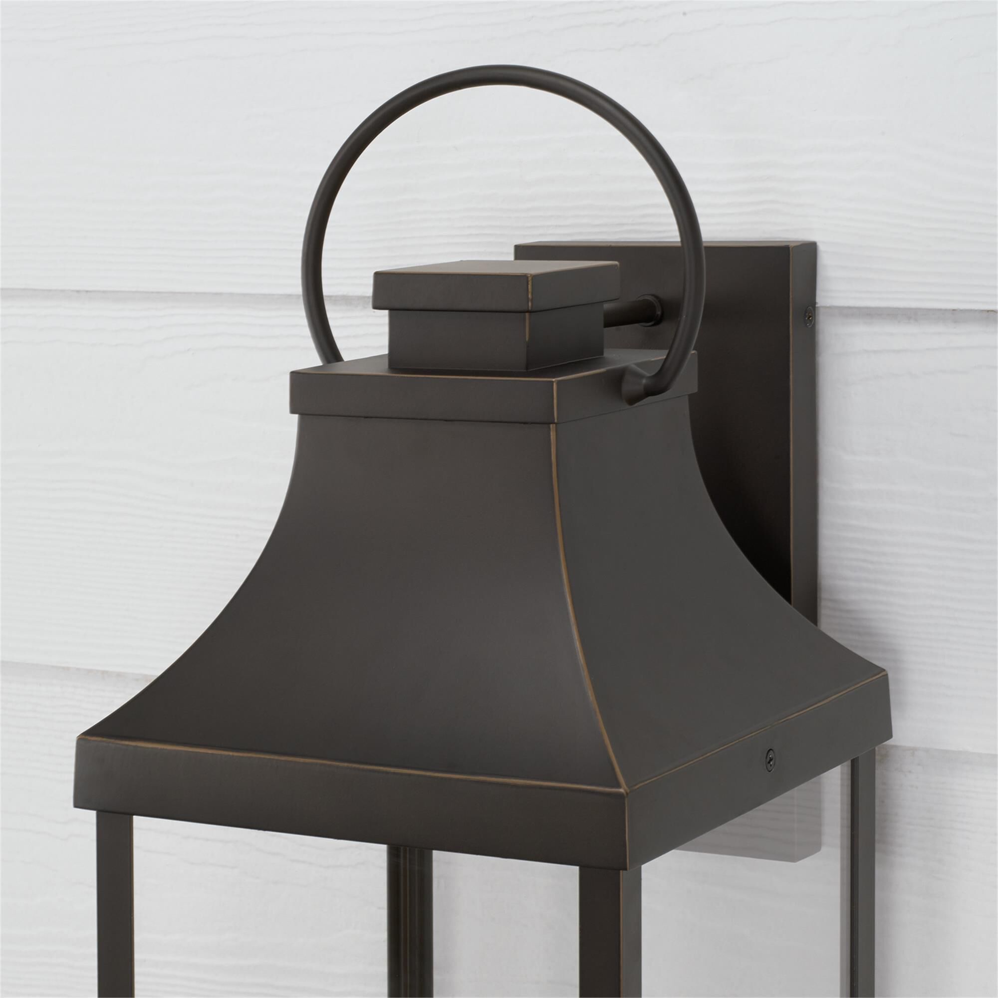 Shown in Oiled Bronze finish and Clear glass