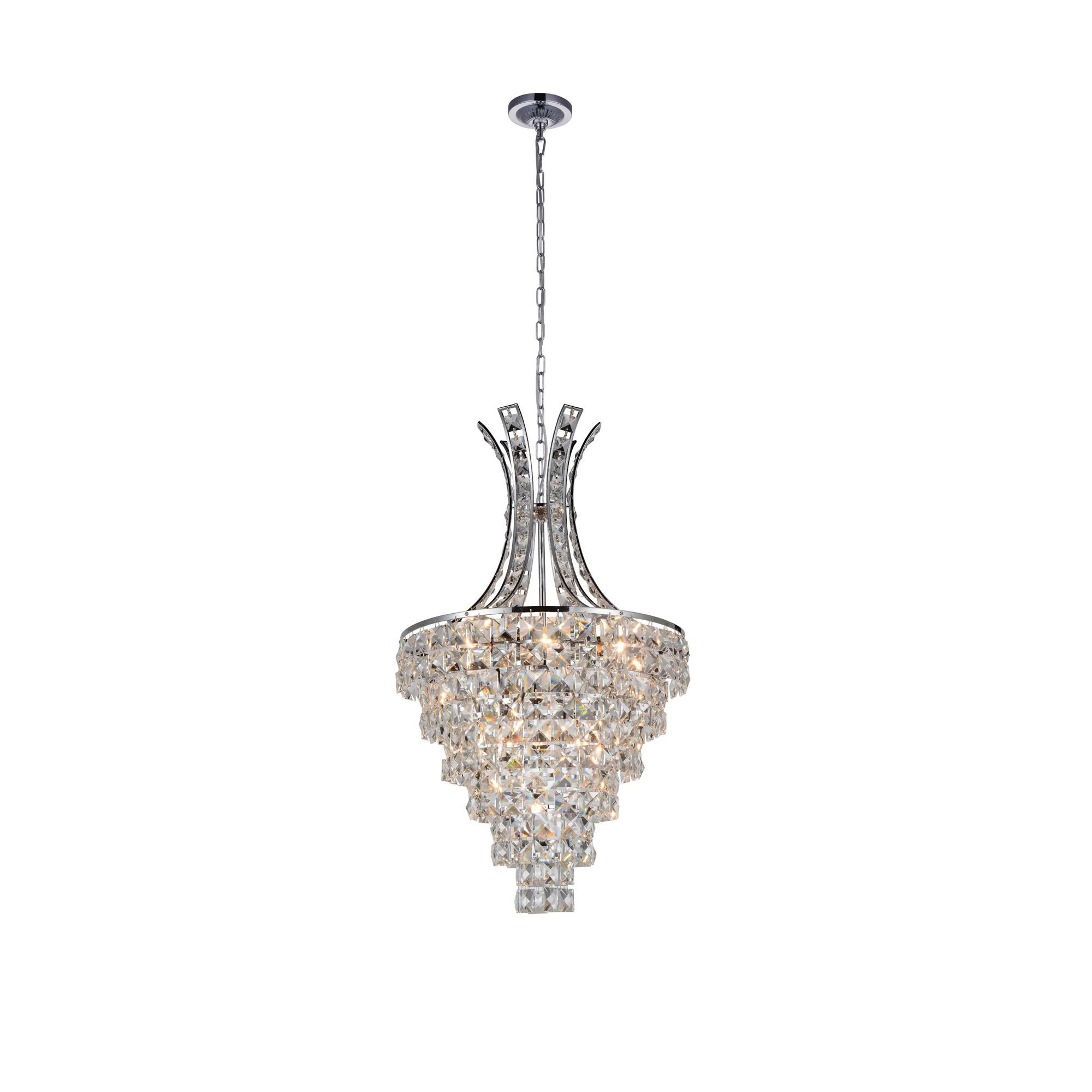Chique 16 Inch 9 Light Mini Chandelier by CWI Lighting