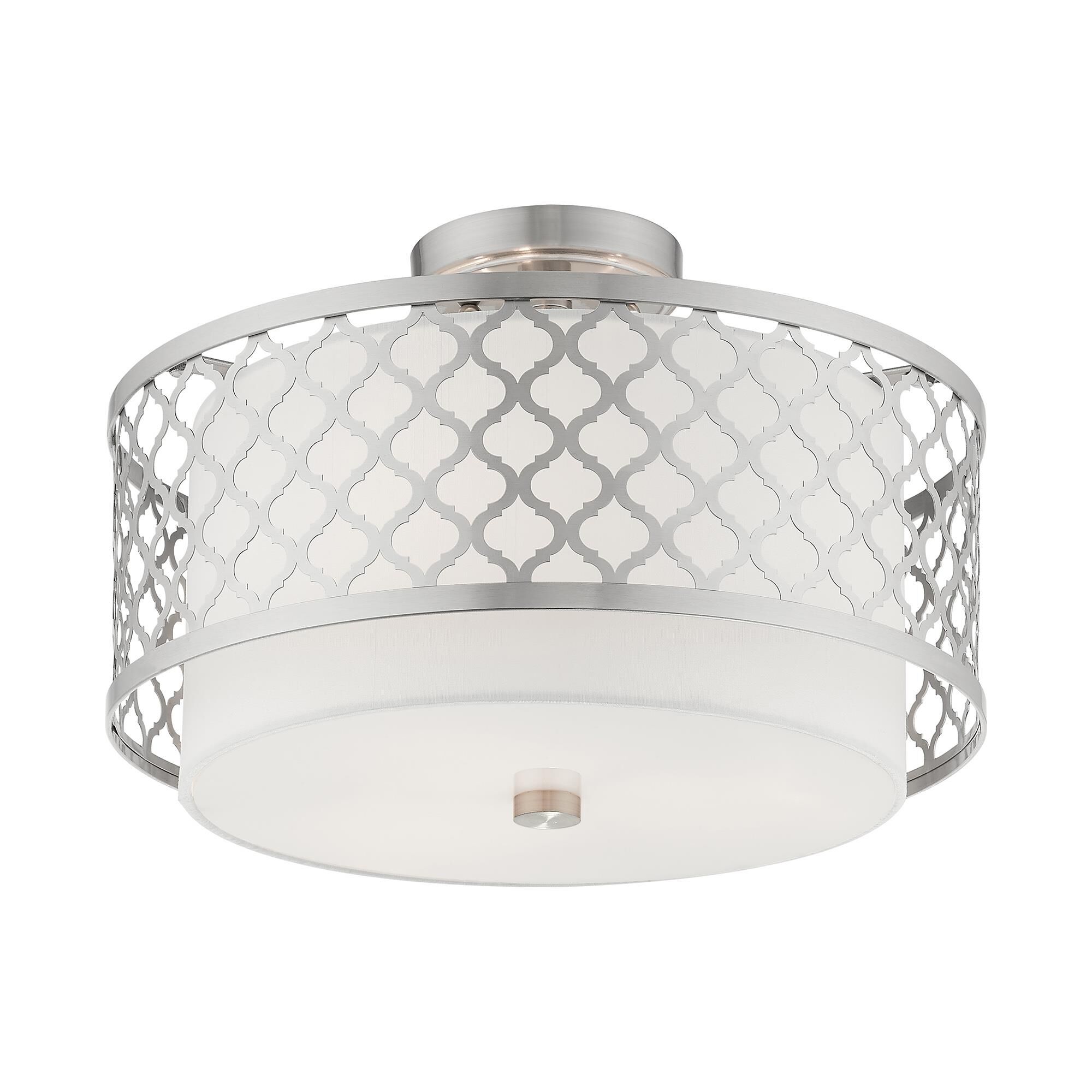 Arabesque 15 Inch 3 Light Semi Flush Mount by Livex Lighting