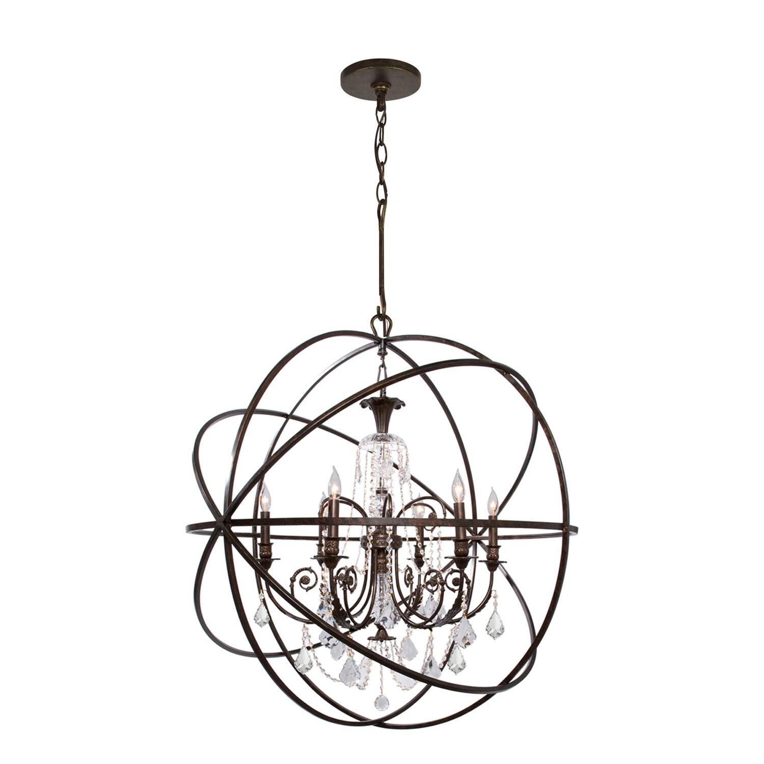 Solaris 40 Inch 6 Light Chandelier by Crystorama