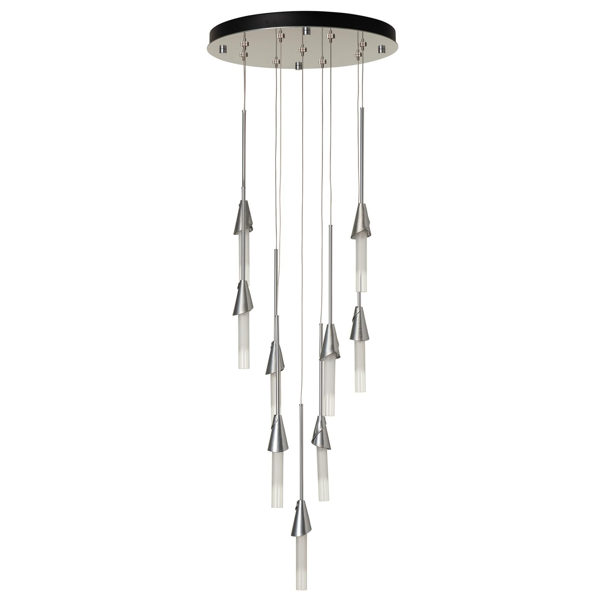 Shown in Sterling finish and Frosted glass