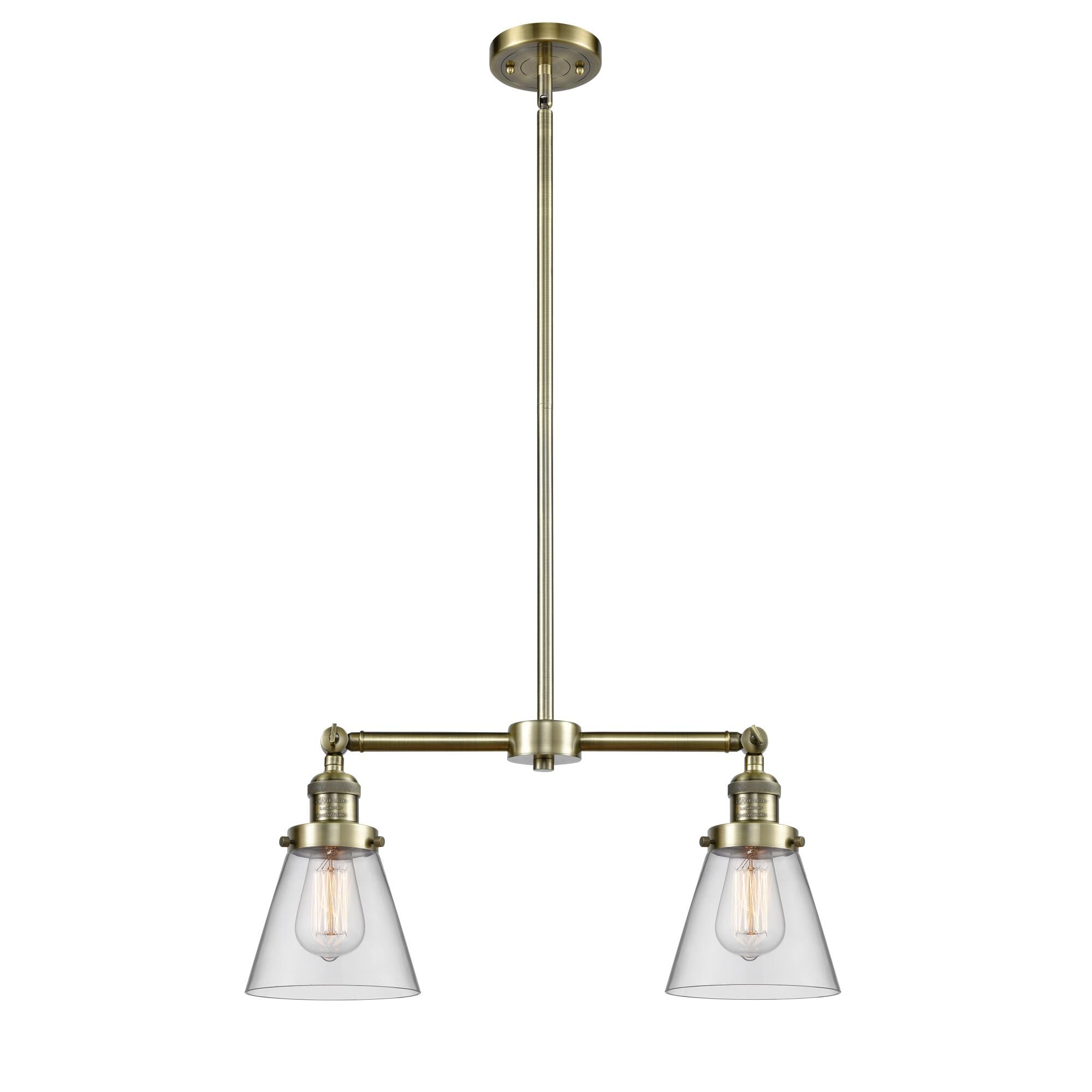 Bruno Marashlian Small Cone 21 Inch 2 Light Mini Chandelier by Innovations Lighting