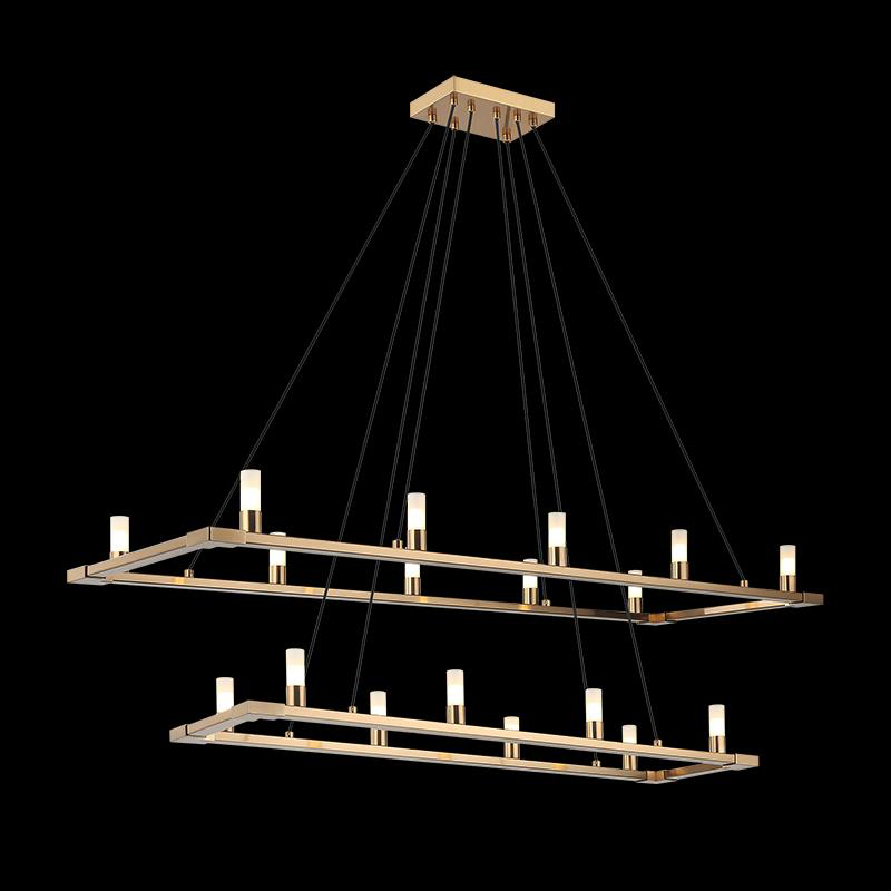 Cascadian 48 Inch 18 Light Linear Suspension Light by Matteo Lighting