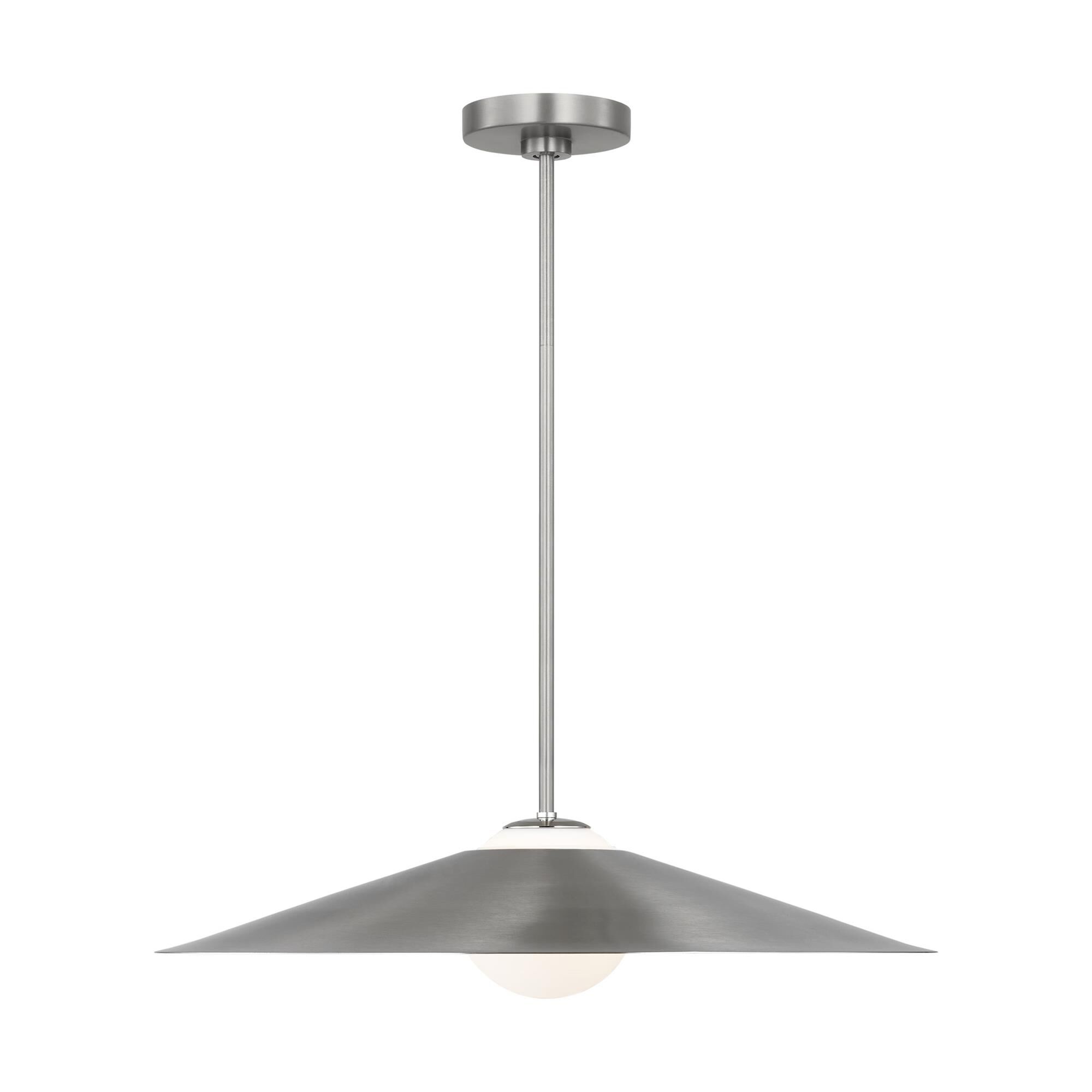 Shown in Brushed Nickel finish and Brushed Nickel glass