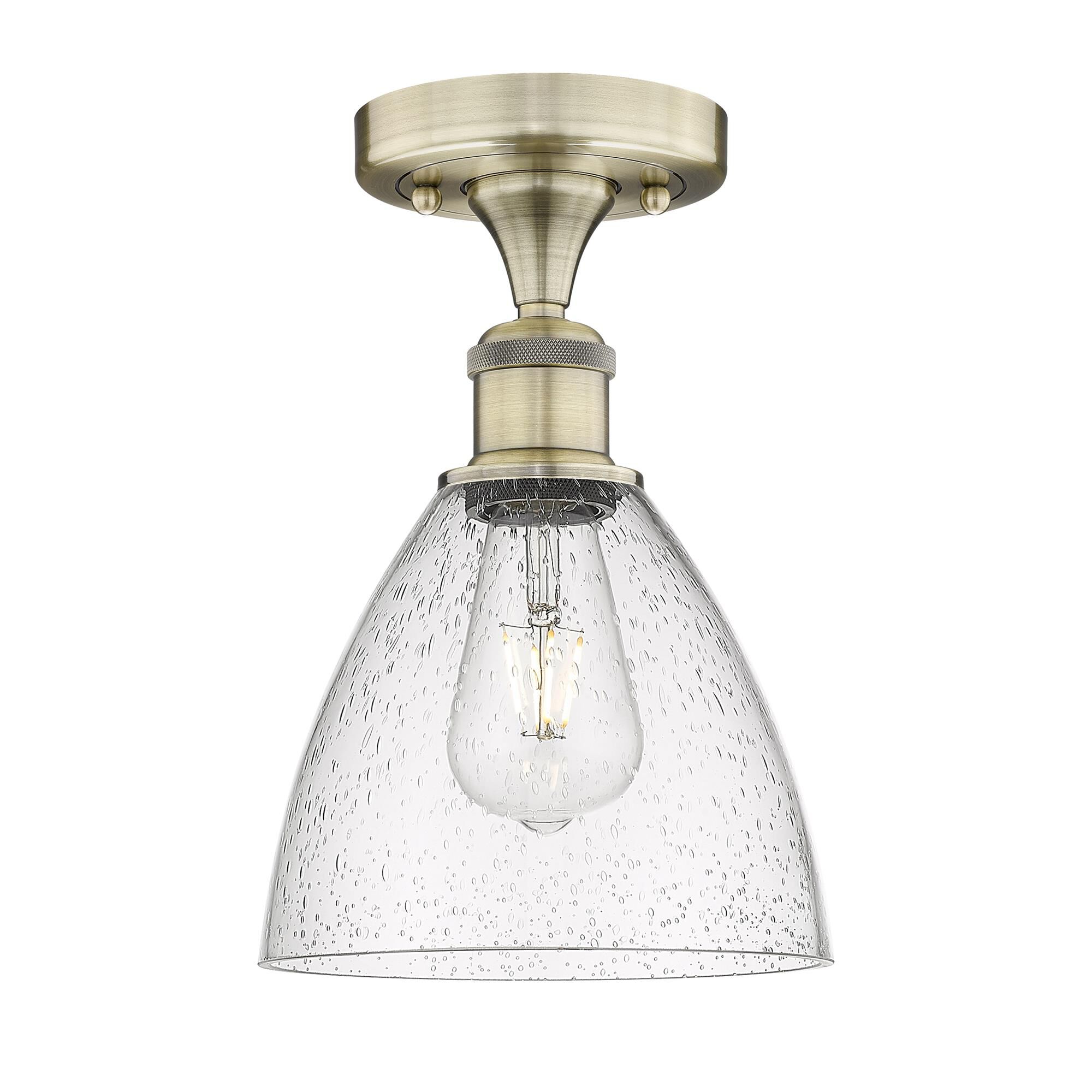 Bruno Marashlian Bristol Glass 7 Inch 1 Light Semi Flush Mount by Innovations Lighting