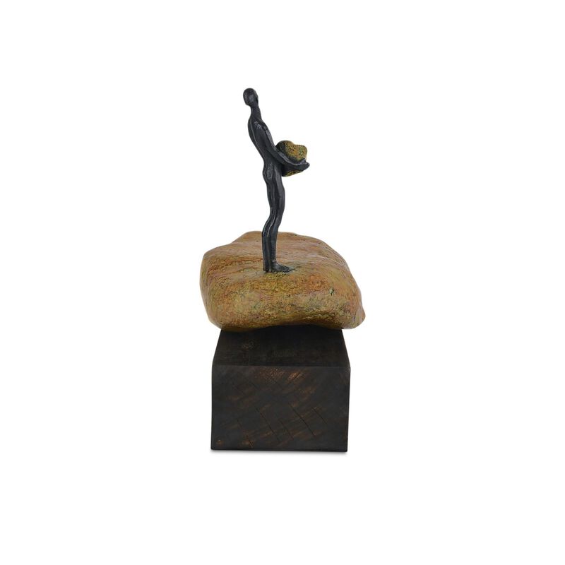 Man On Rock Sculpture by Currey and Company