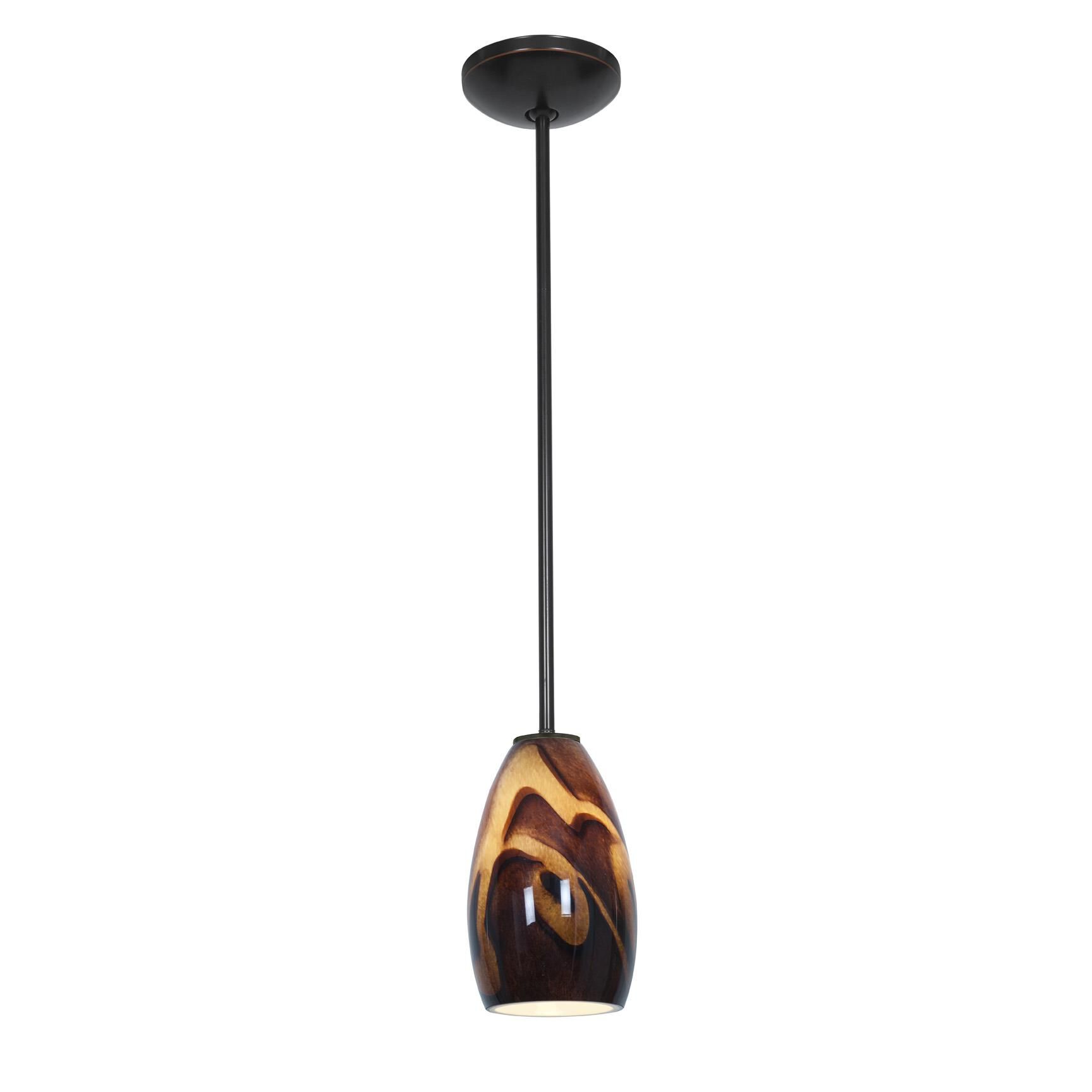 Shown in Oil Rubbed Bronze (Orb) finish and Inca (Ica) glass