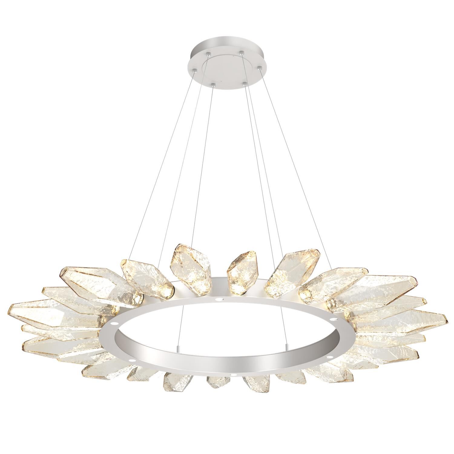 Shown in Beige Silver finish and Amber glass