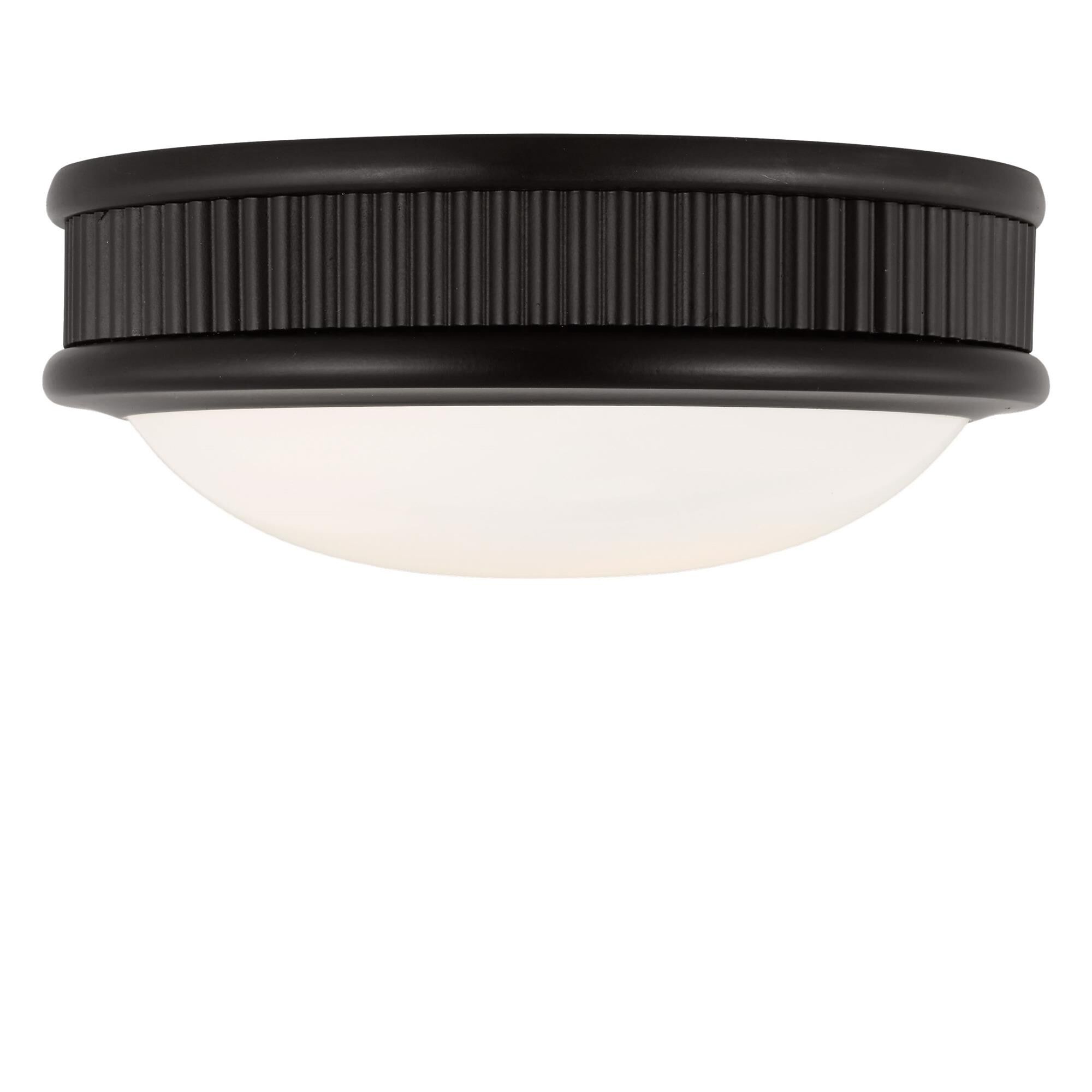 Shown in Aged Iron finish and Milk glass