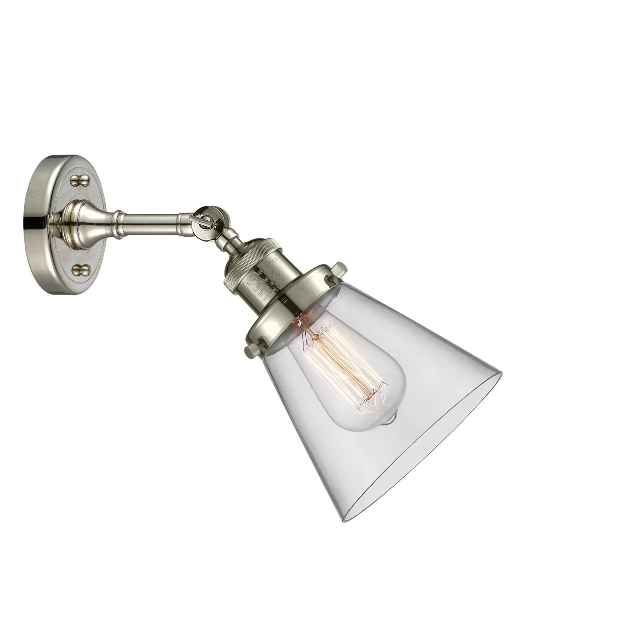 Shown in Polished Nickel finish and Clear glass and None accent
