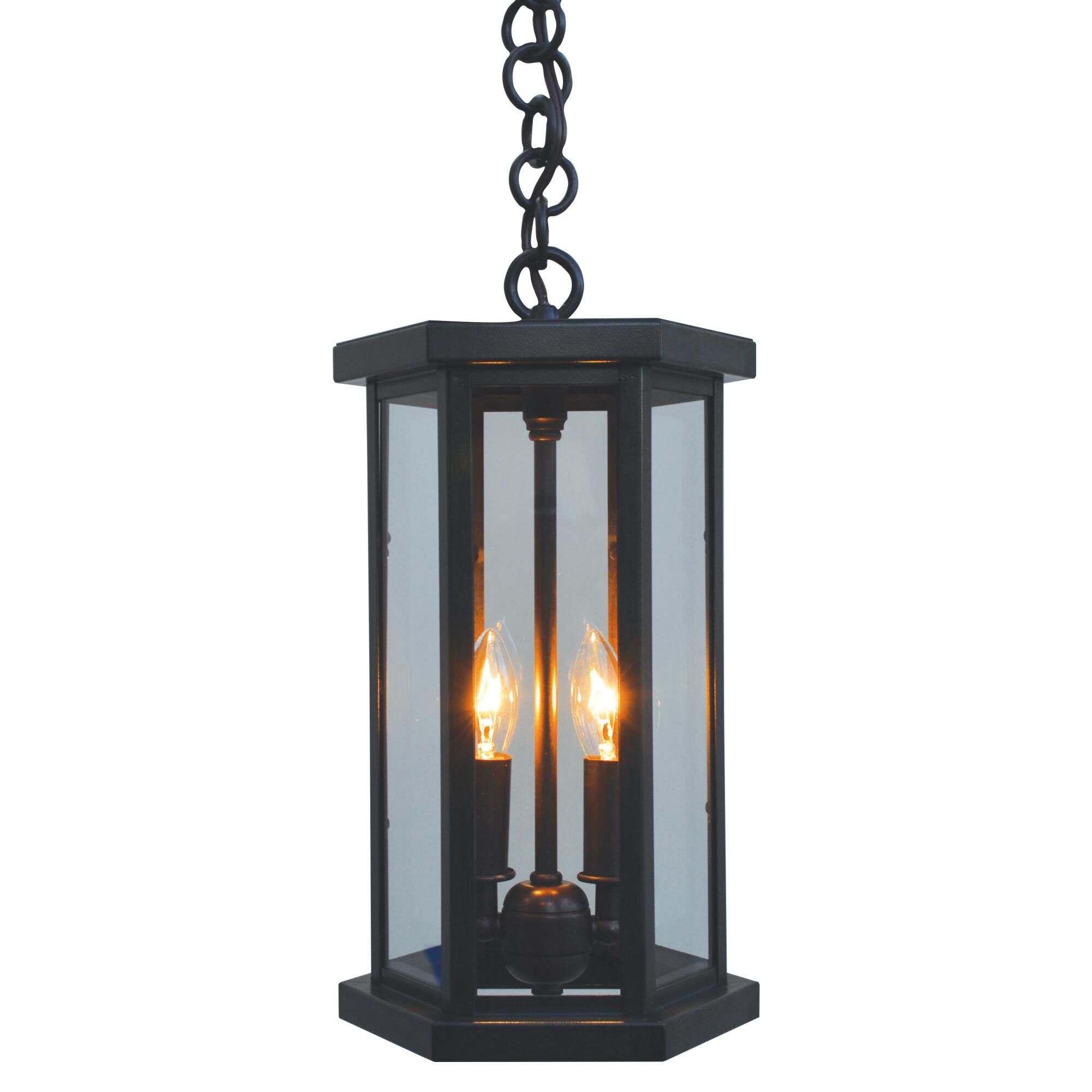 Lyon 13 Inch Tall 2 Light Outdoor Hanging Lantern by Arroyo Craftsman