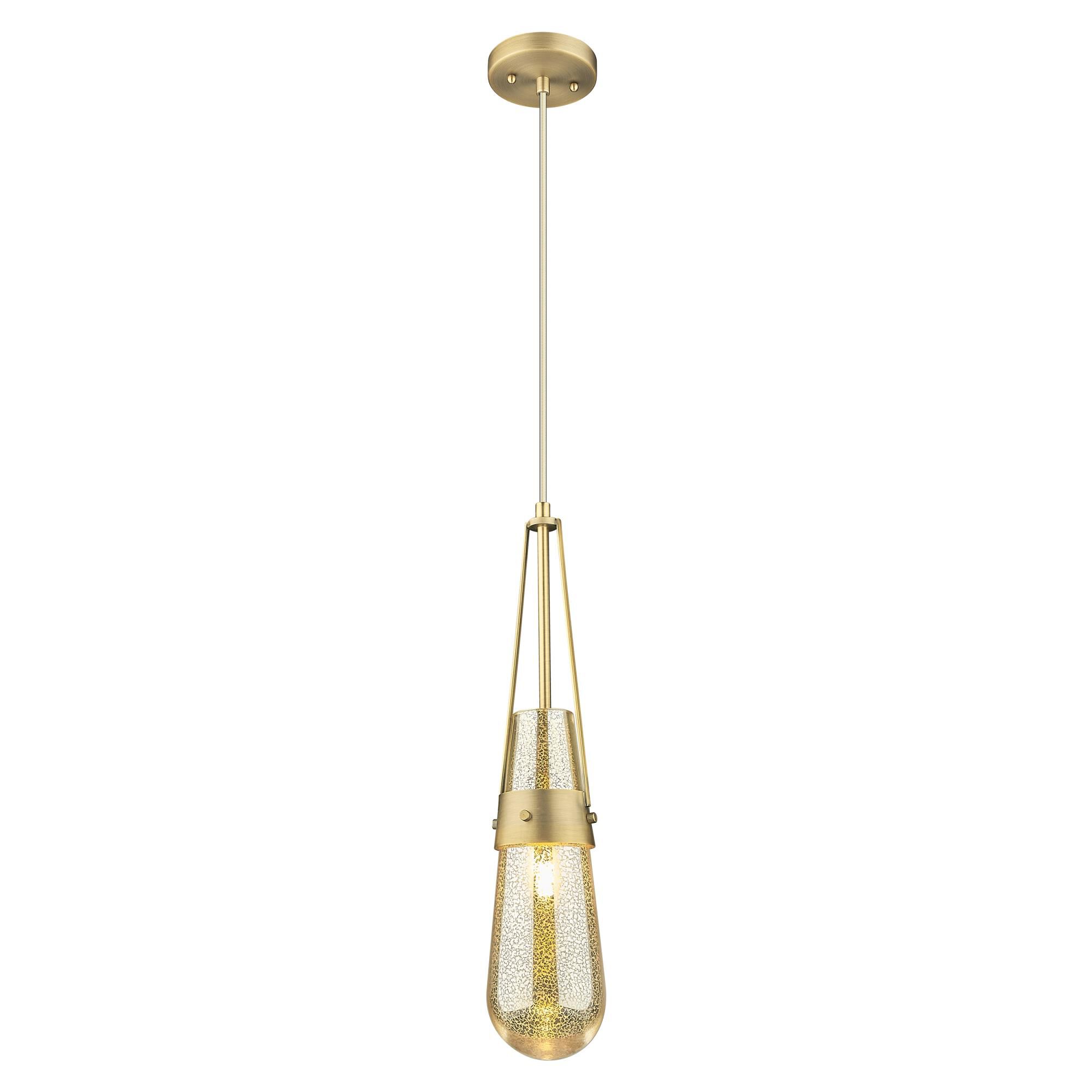 Shown in Brushed Brass finish and Mercury glass