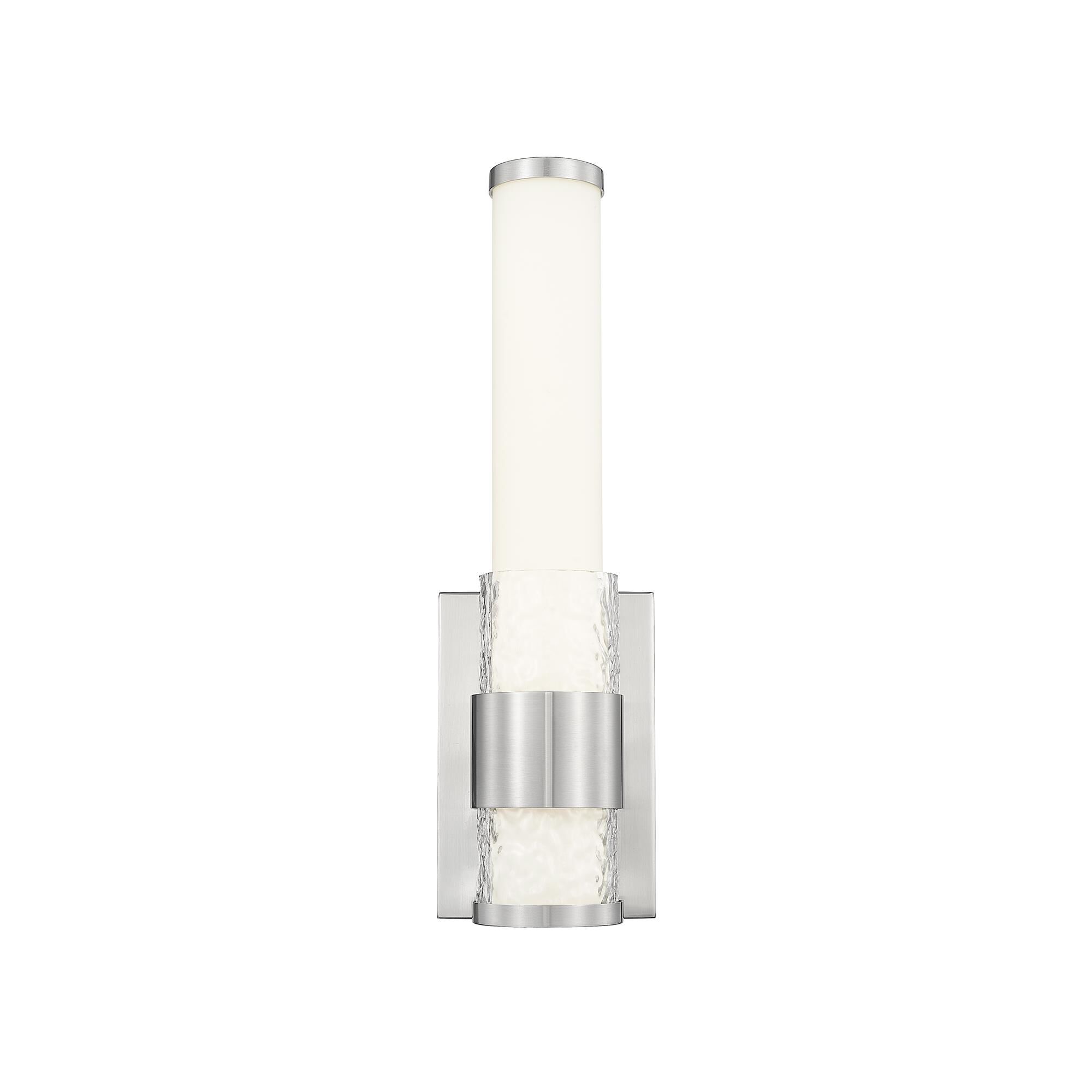 Shown in Brushed Nickel finish and Matte Opal glass and Matte Opal shade
