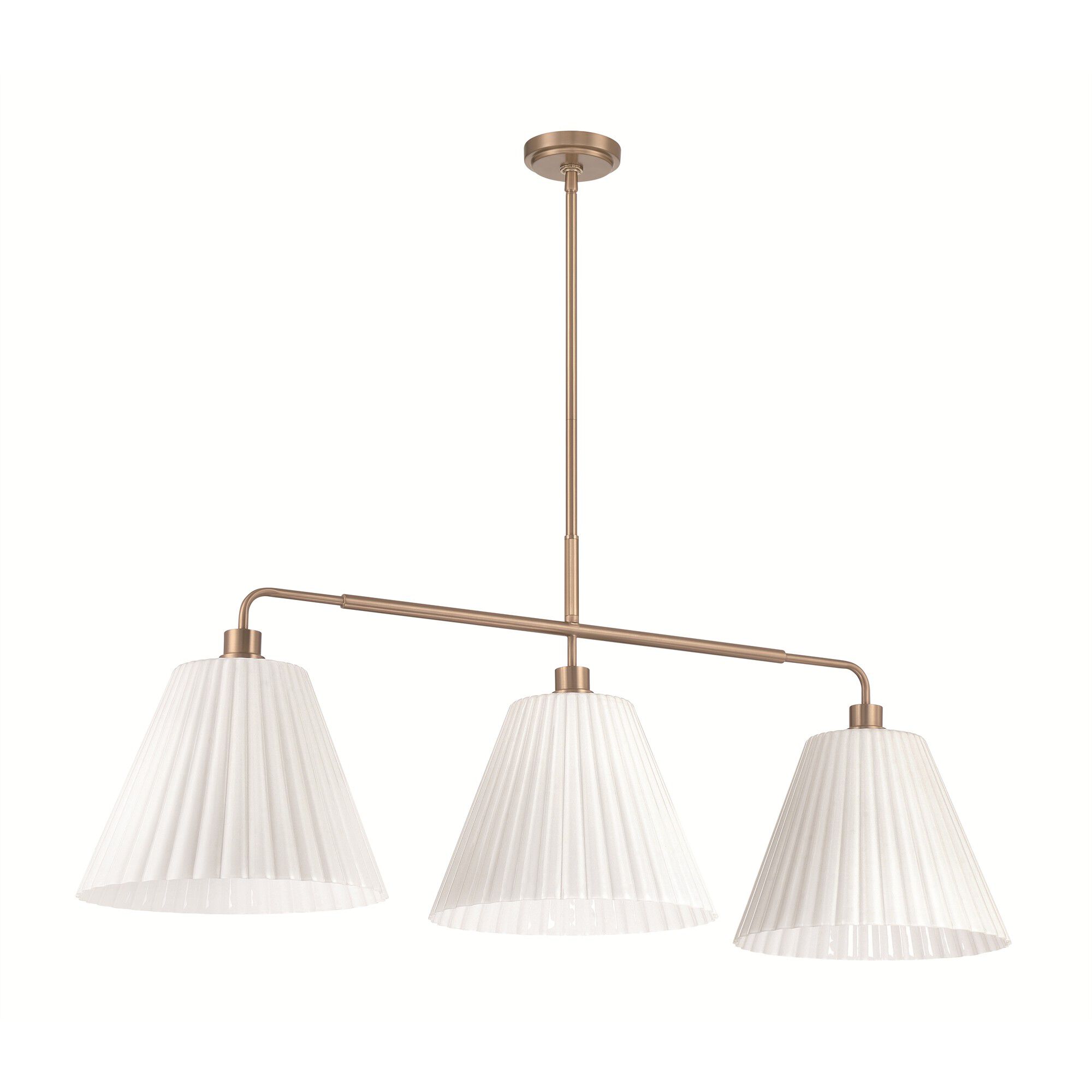 Pleated 49 Inch Linear Chandelier,