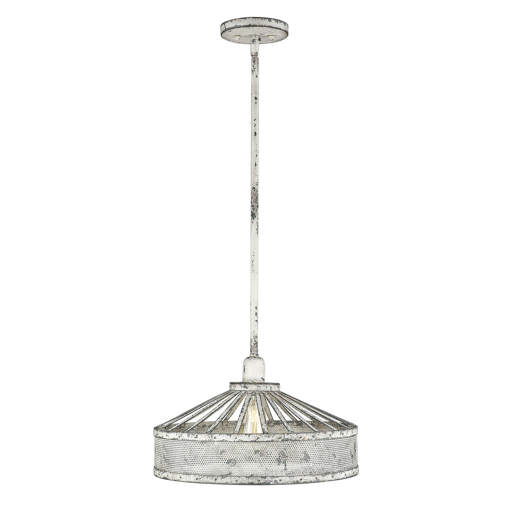 Shown in Aged Ivory finish and Aged Ivory glass and Aged Ivory, Bowl Shaped Metal shade