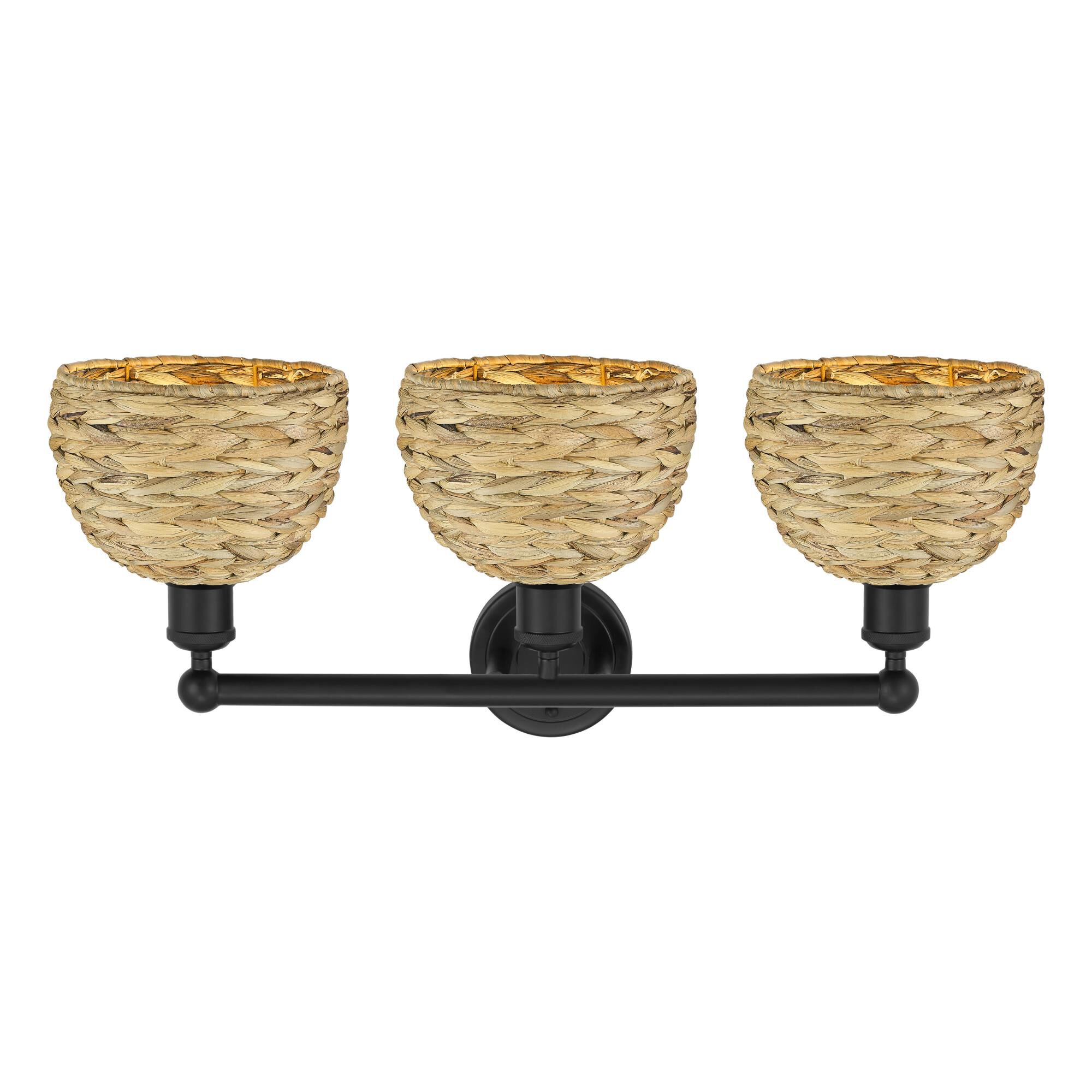 Bruno Marashlian Woven Rattan 26 Inch Bath Vanity Light by Innovations Lighting