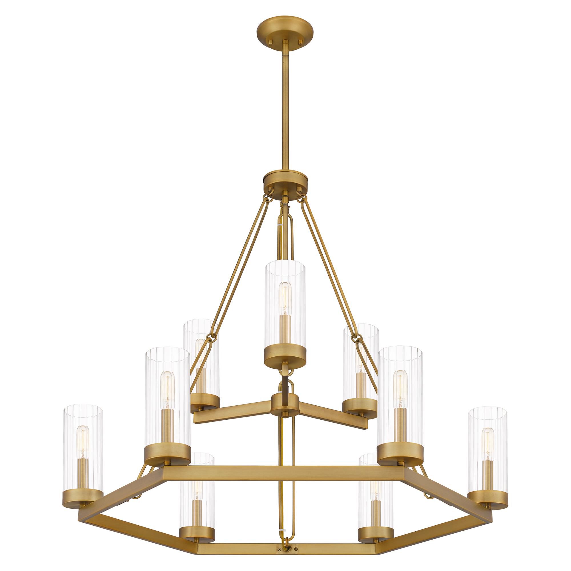 Valens 36 Inch 9 Light Chandelier by Quoizel