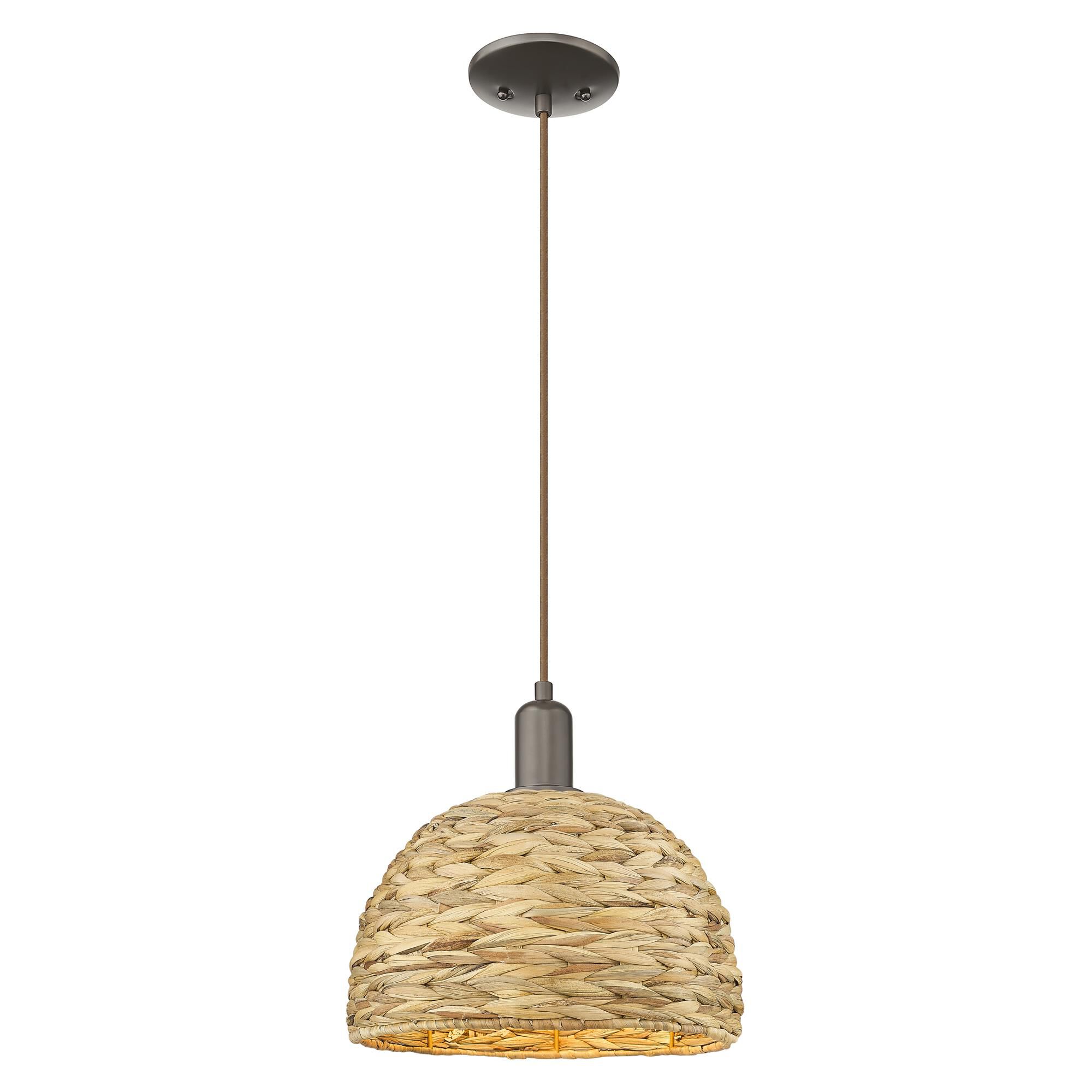 Shown in Oil Rubbed Bronze finish and Natural shade