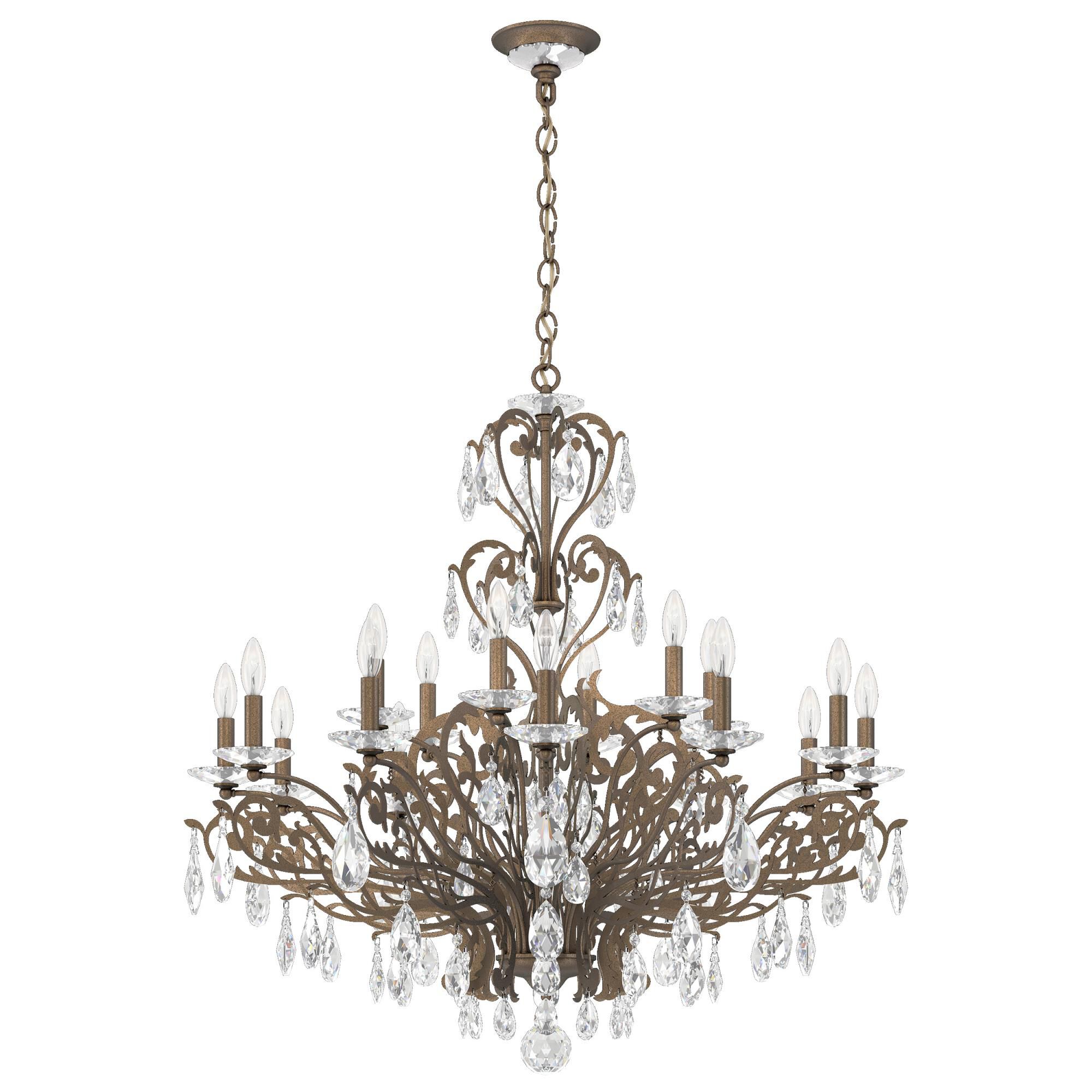 Shown in Etruscan Gold finish and Clear Heritage crystal