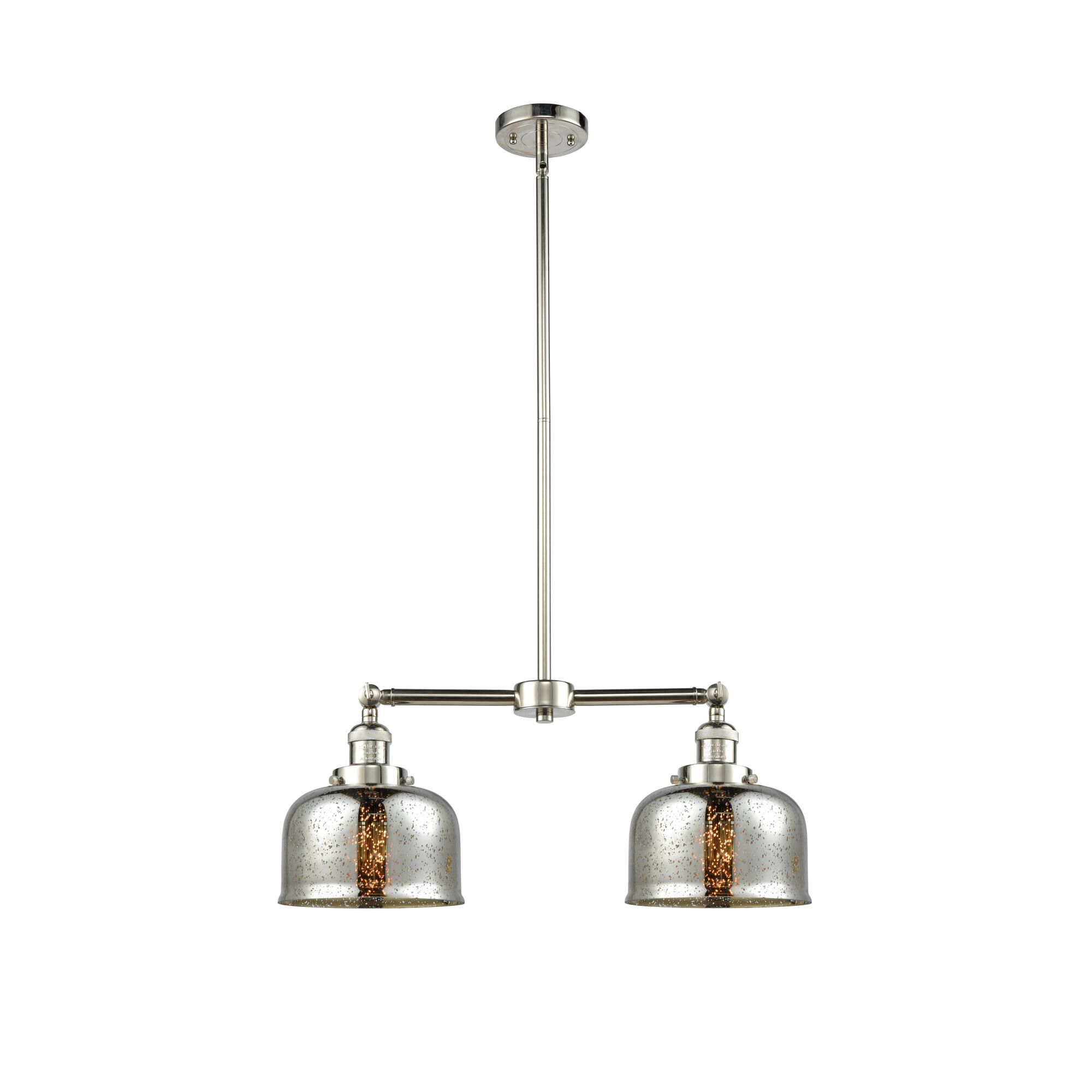 Shown in Polished Nickel finish and Silver Mercury glass