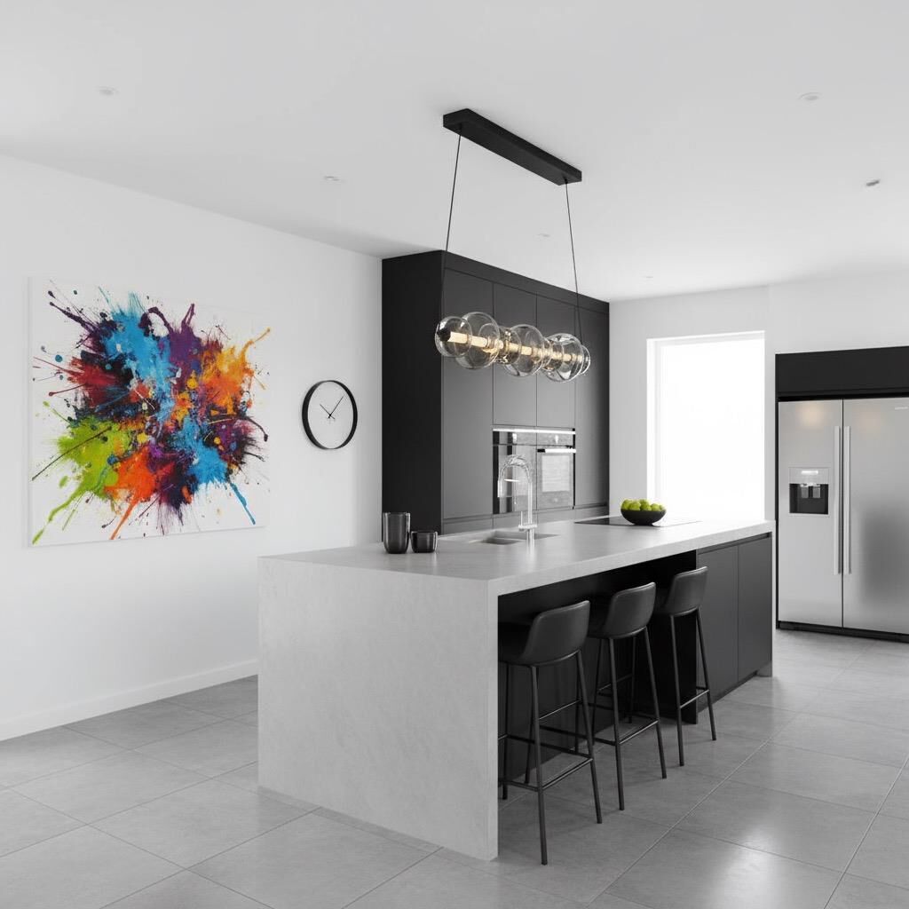 Shown in Black finish and Smoke Ombre glass