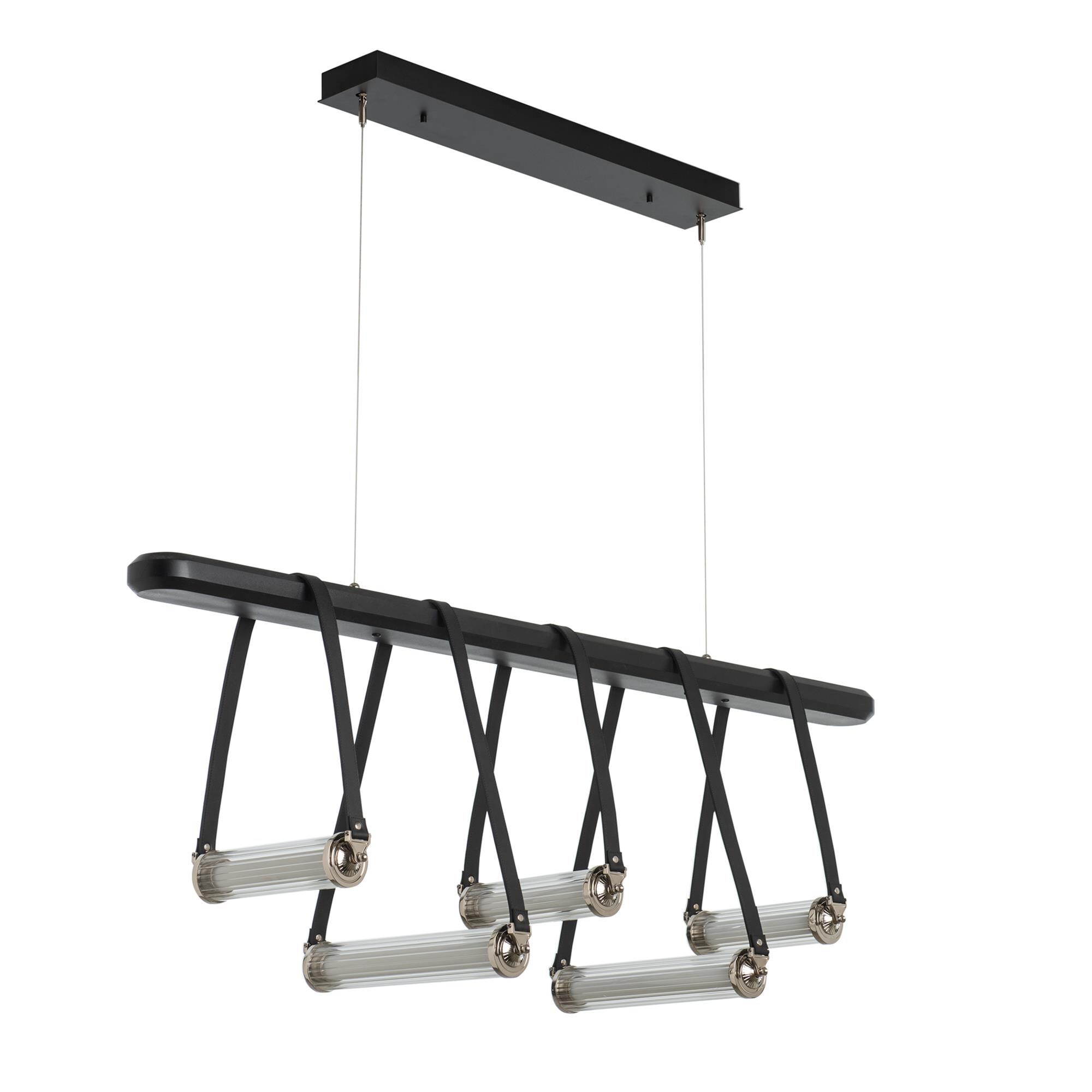 Shown in Black finish and Clear glass and Polished Nickel accent