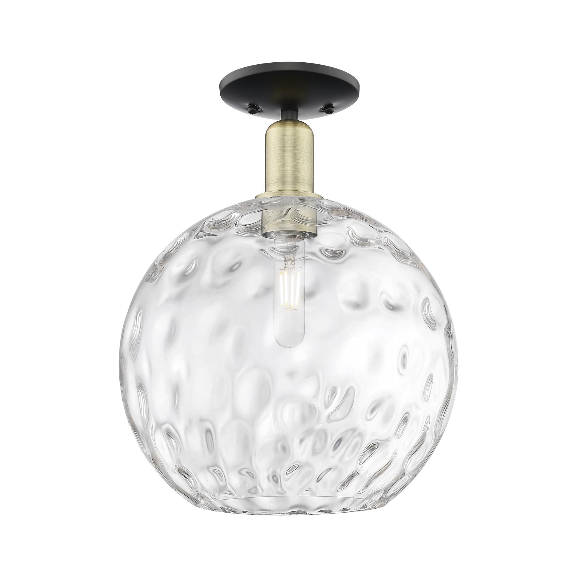 Shown in Black Antique Brass finish and Clear Water glass