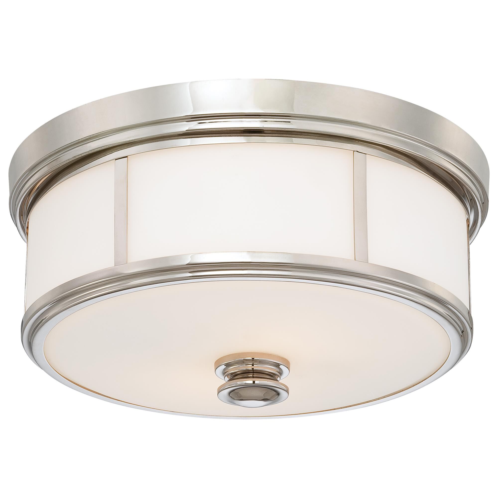 Shown in Polished Nickel finish and Etched Opal glass