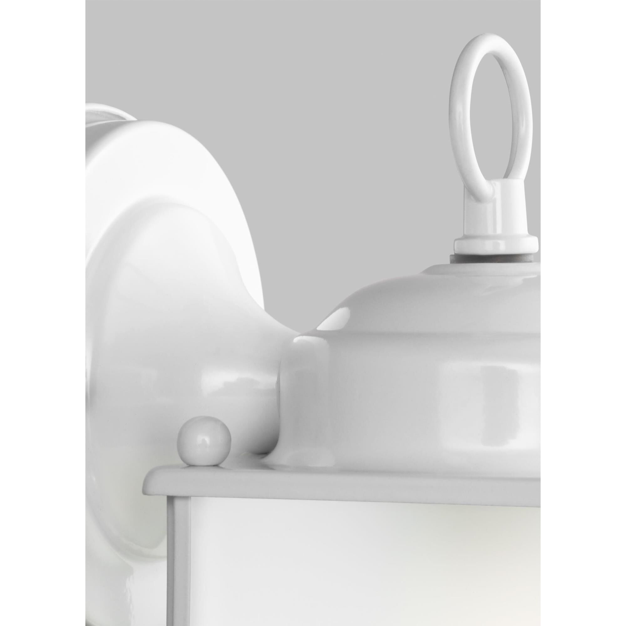 Shown in White finish and Satin Etched glass