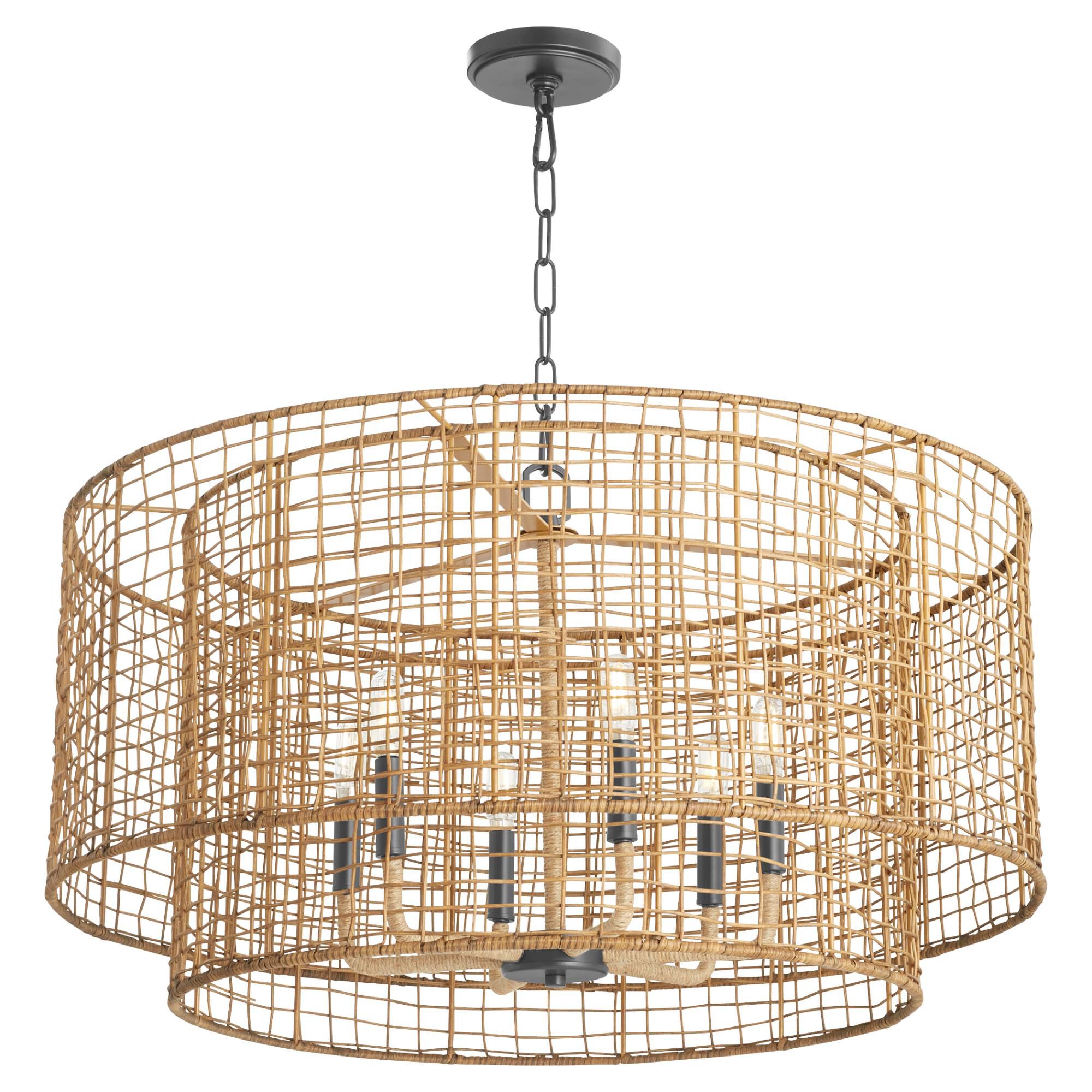 Abaca 30 Inch Large Pendant by Quorum International