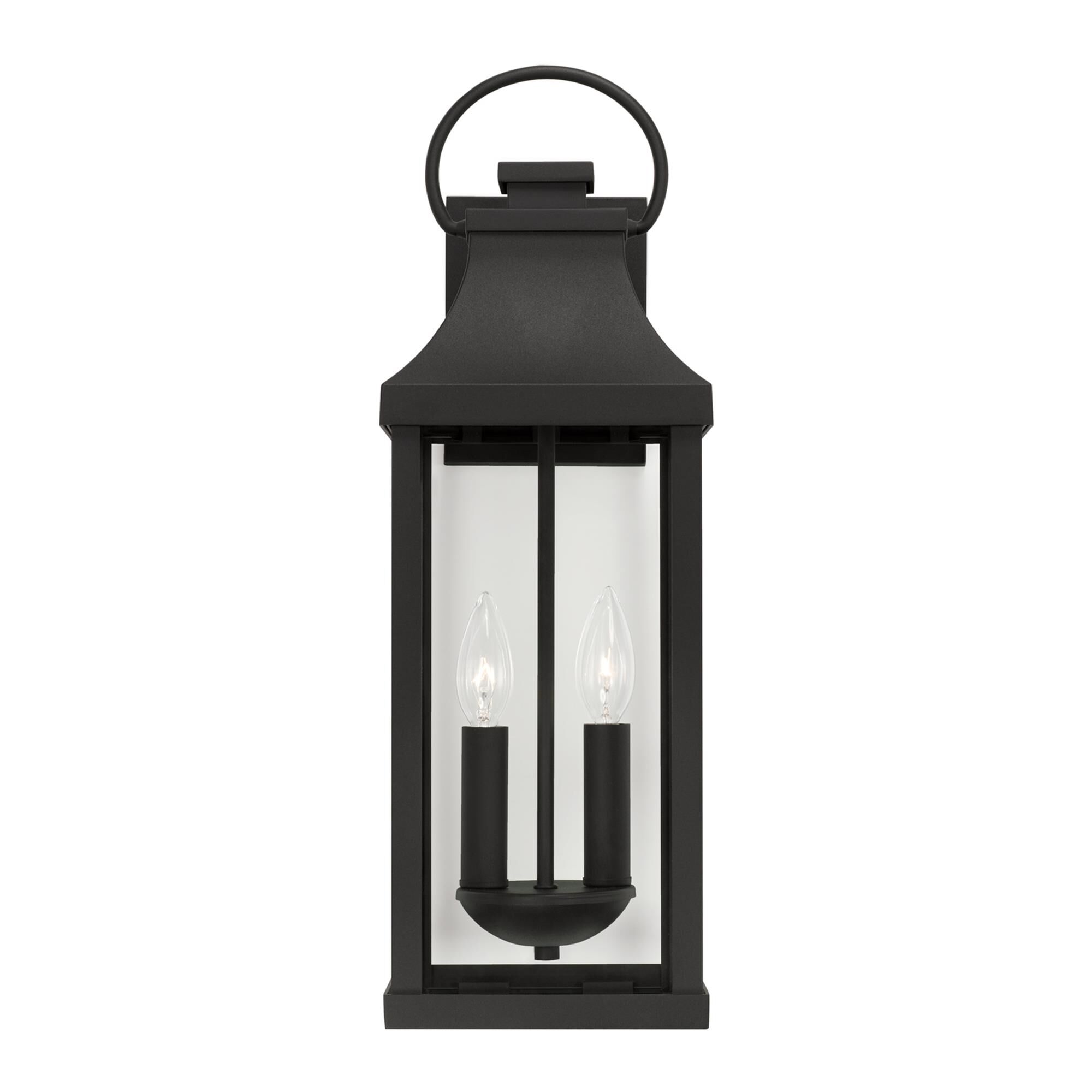 Shown in Black finish and Clear glass