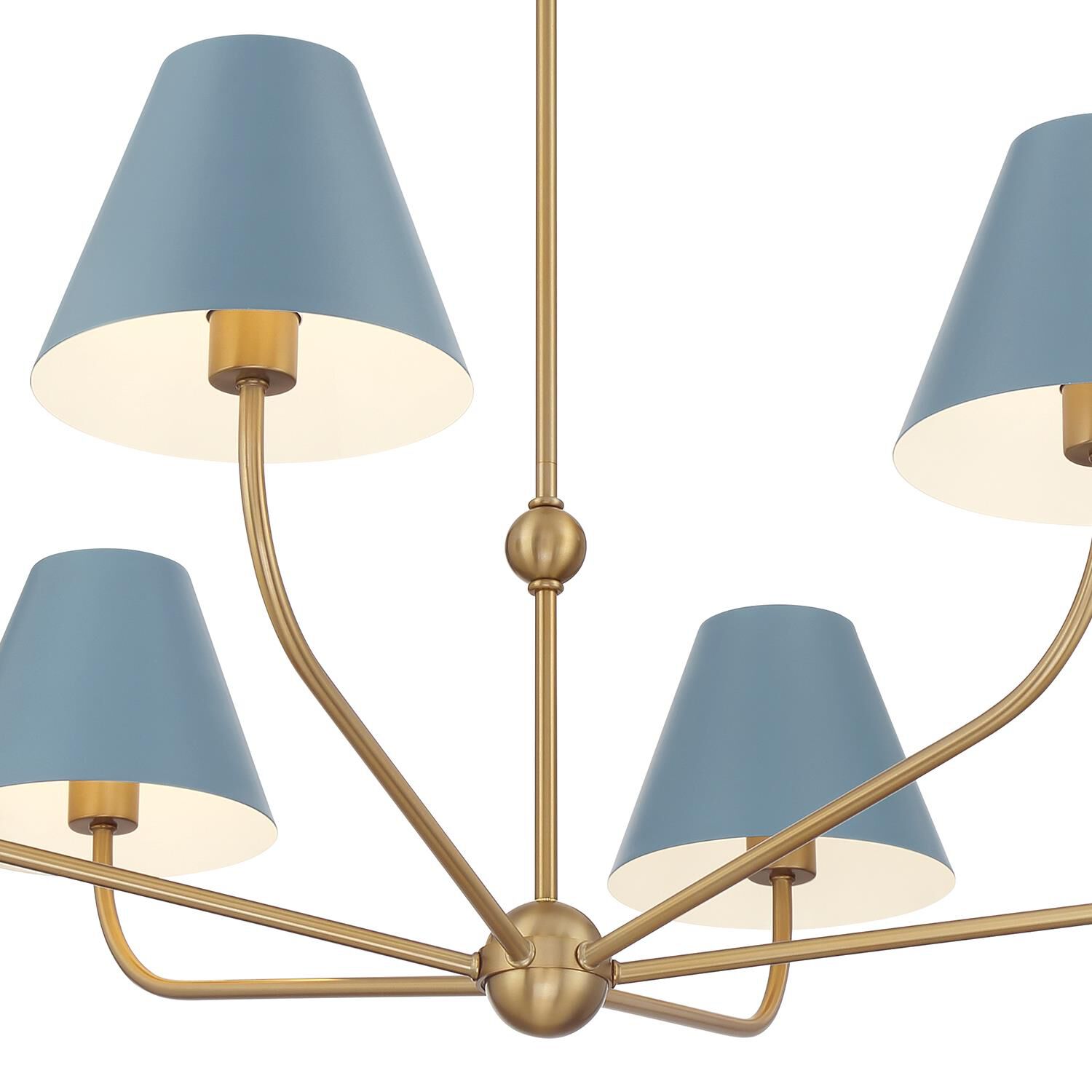 Shown in Vibrant Gold and Blue finish and Steel shade