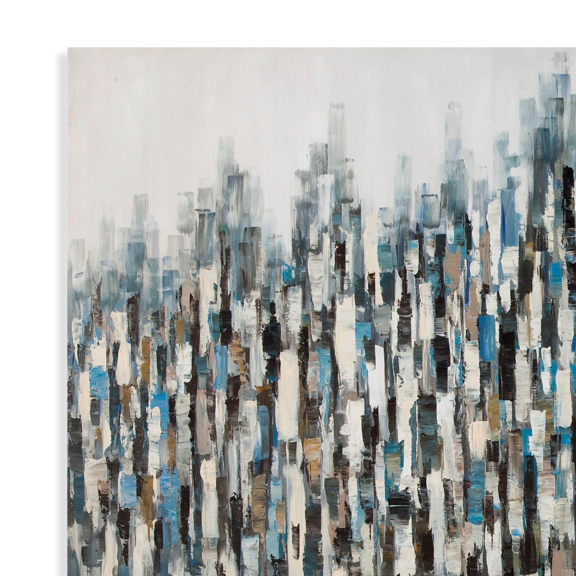 Blue Lines 96 Inch Painting by Bassett Mirror Company