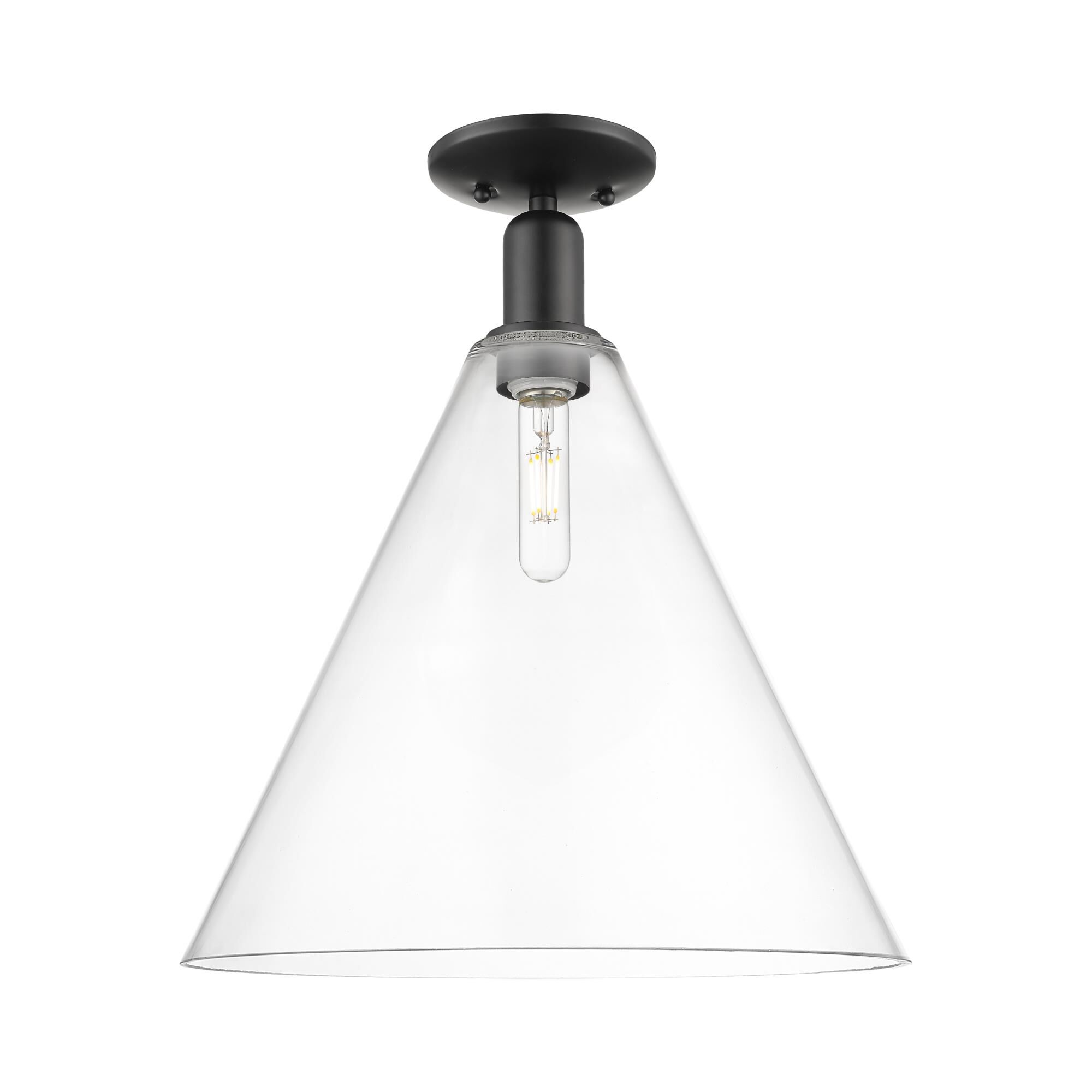 Bruno Marashlian Berkshire Glass 16 Inch Semi Flush Mount by Innovations Lighting