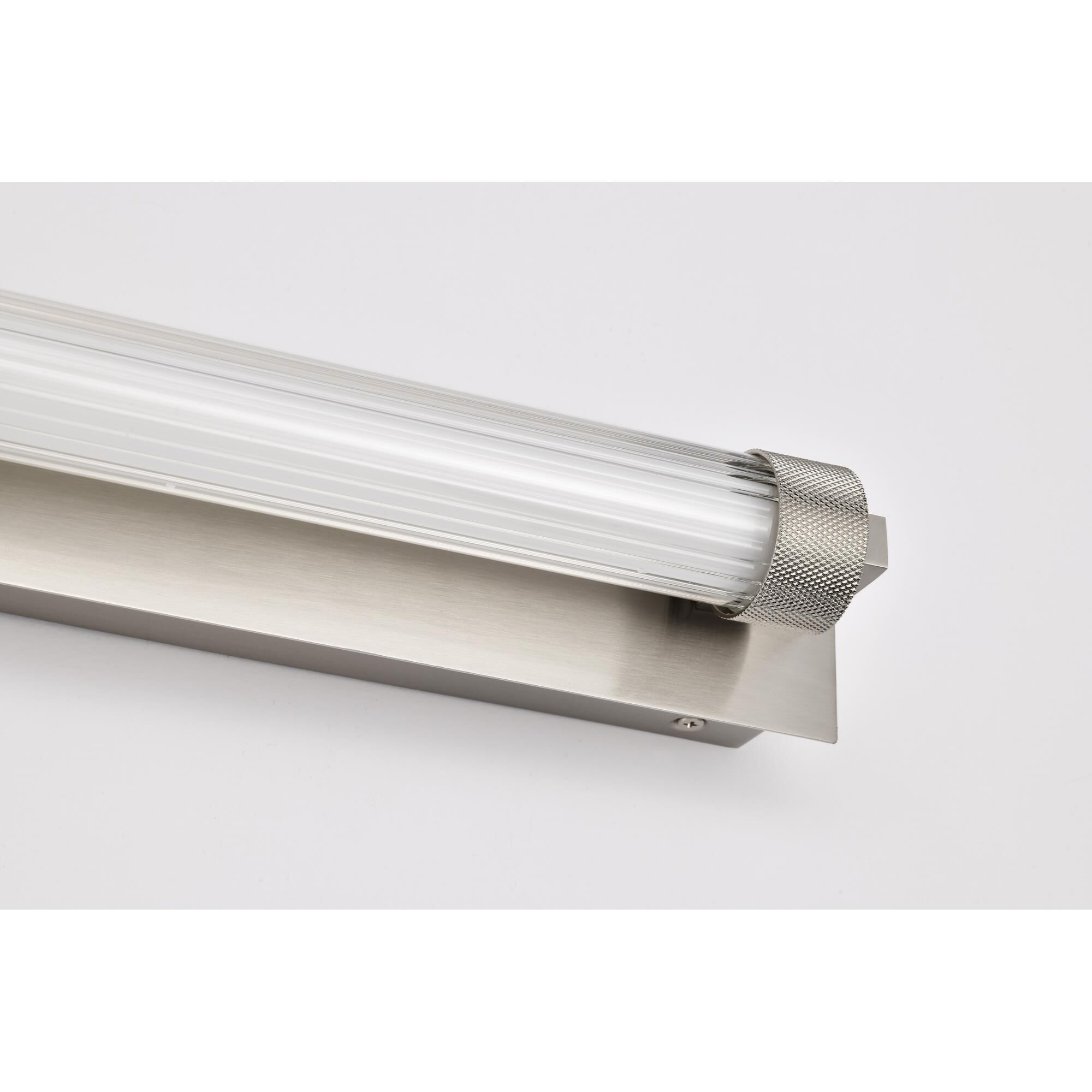 Shown in Brushed Nickel finish and Clear glass