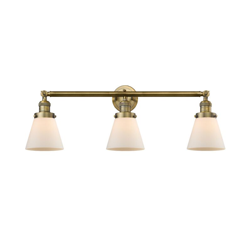 Bruno Marashlian Small Cone 30 Inch 3 Light Bath Vanity Light by Innovations Lighting