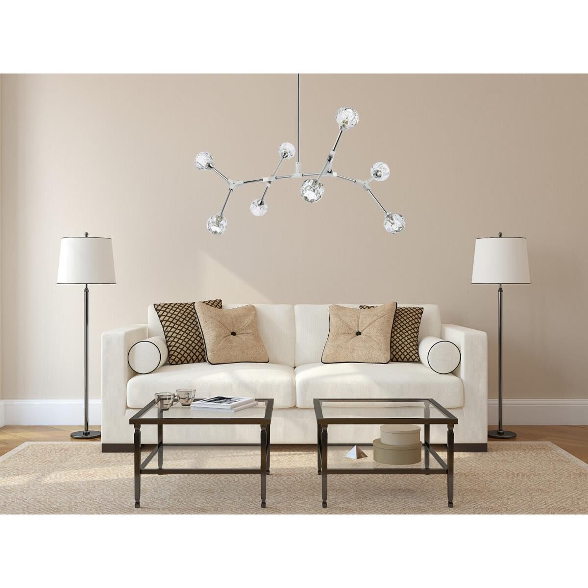 Zayne 45 Inch LED Large Pendant by Elegant Lighting
